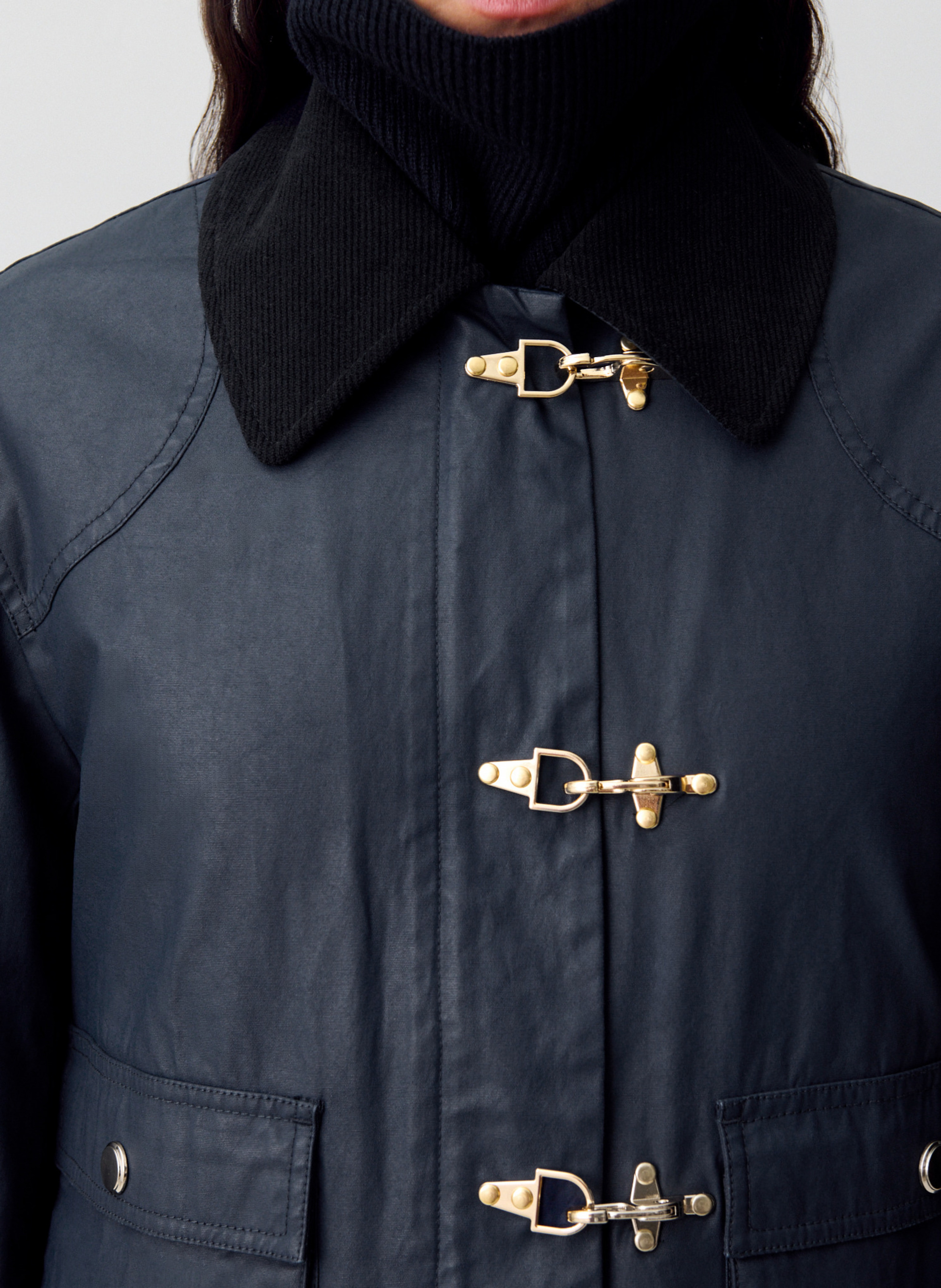 Manteau col chemise galla CLAUDIE PIERLOT Bleu