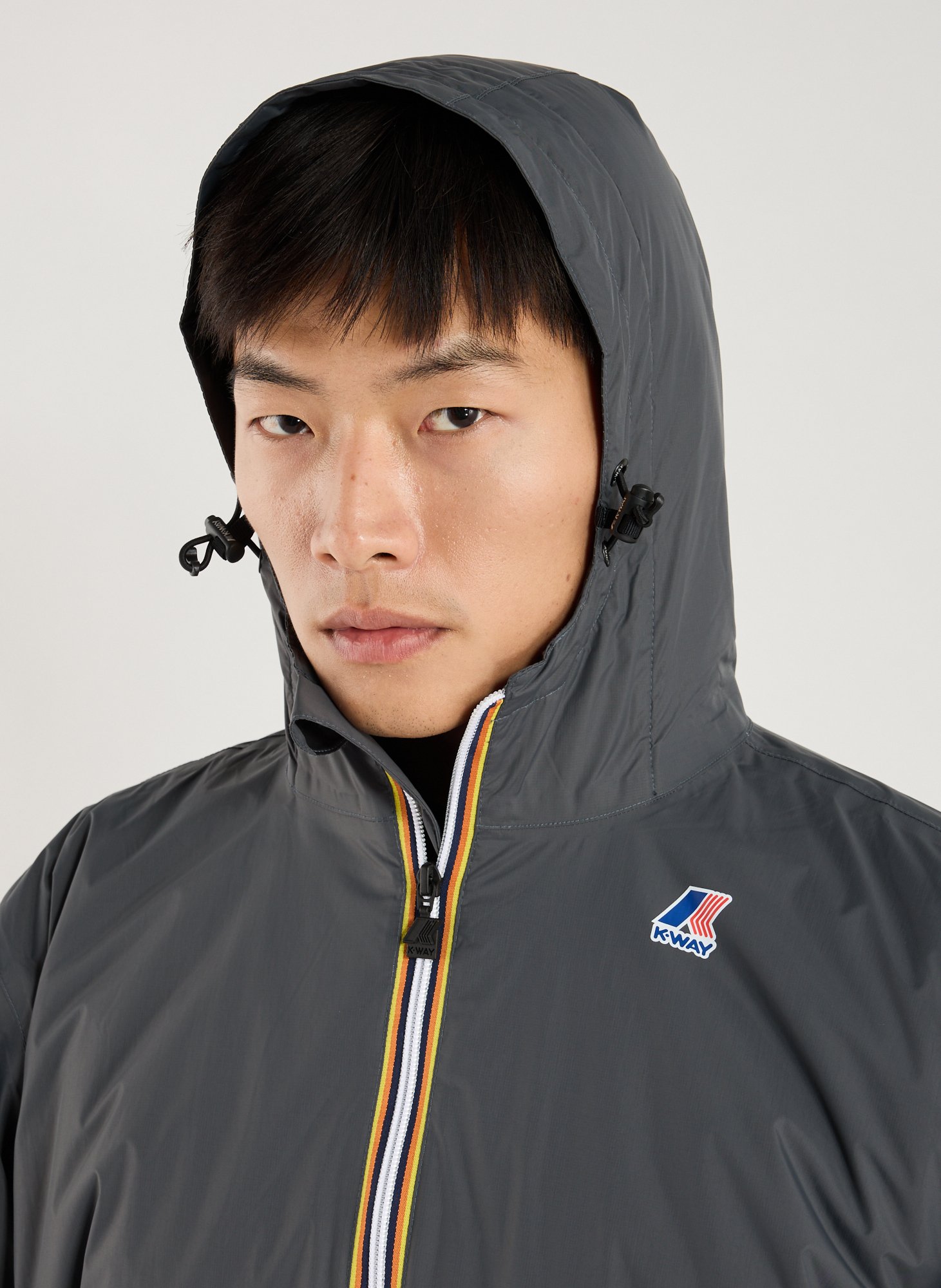 Mid-length waterproof parka K-WAY Grey