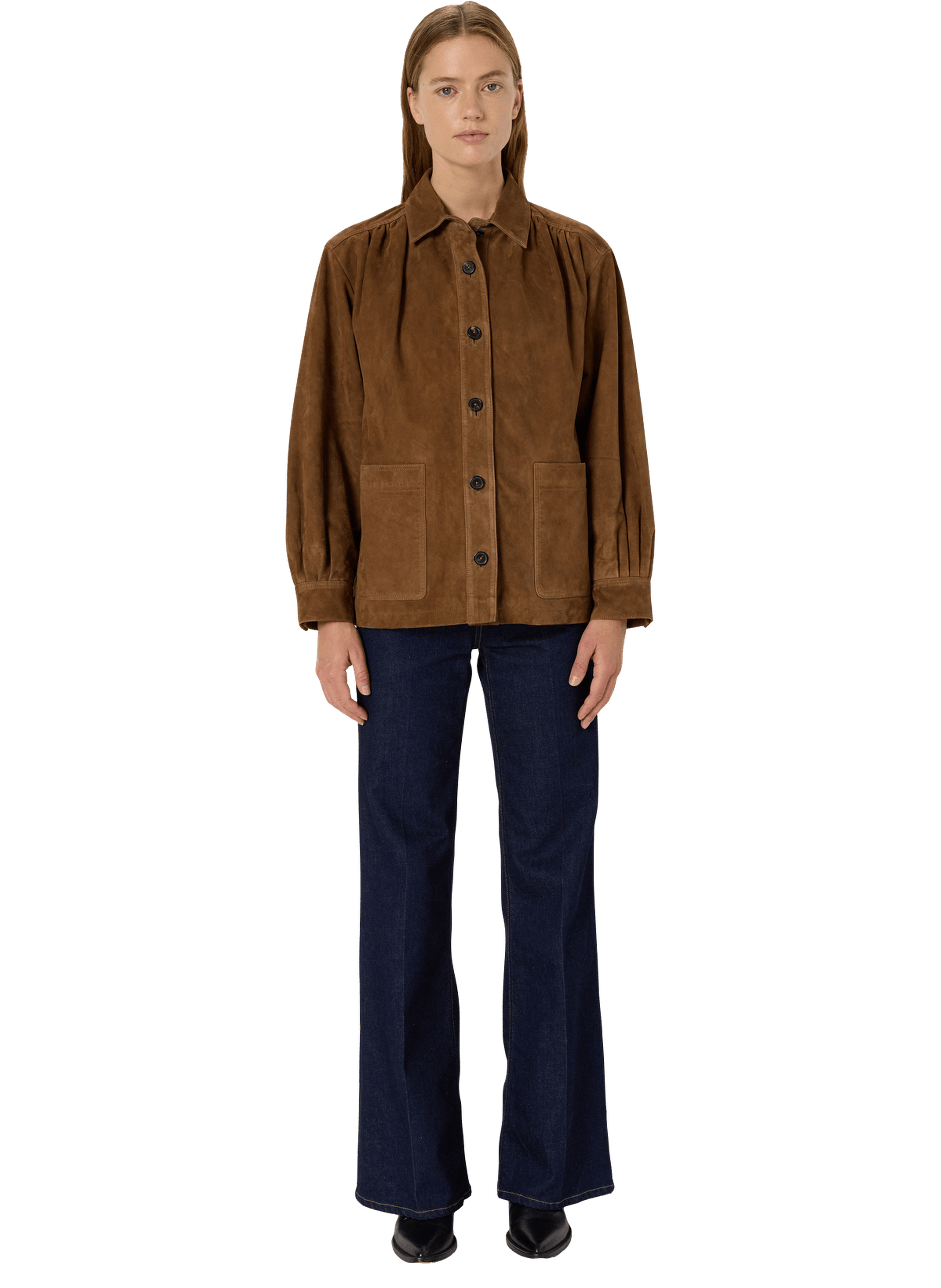 Surchemise en cuir velours - nomelie GERARD DAREL Beige