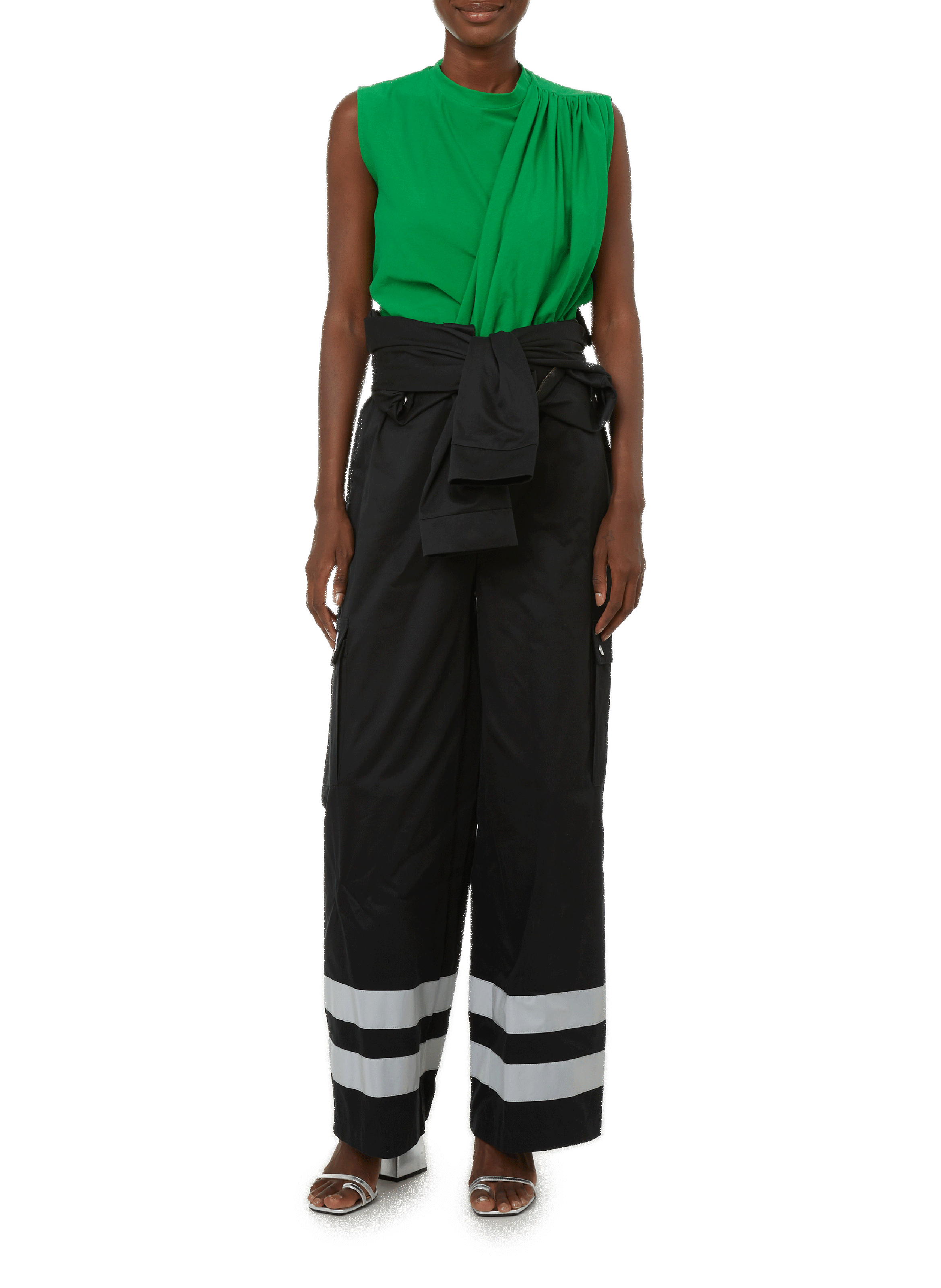 Asymmetric cotton top MOSSI Green