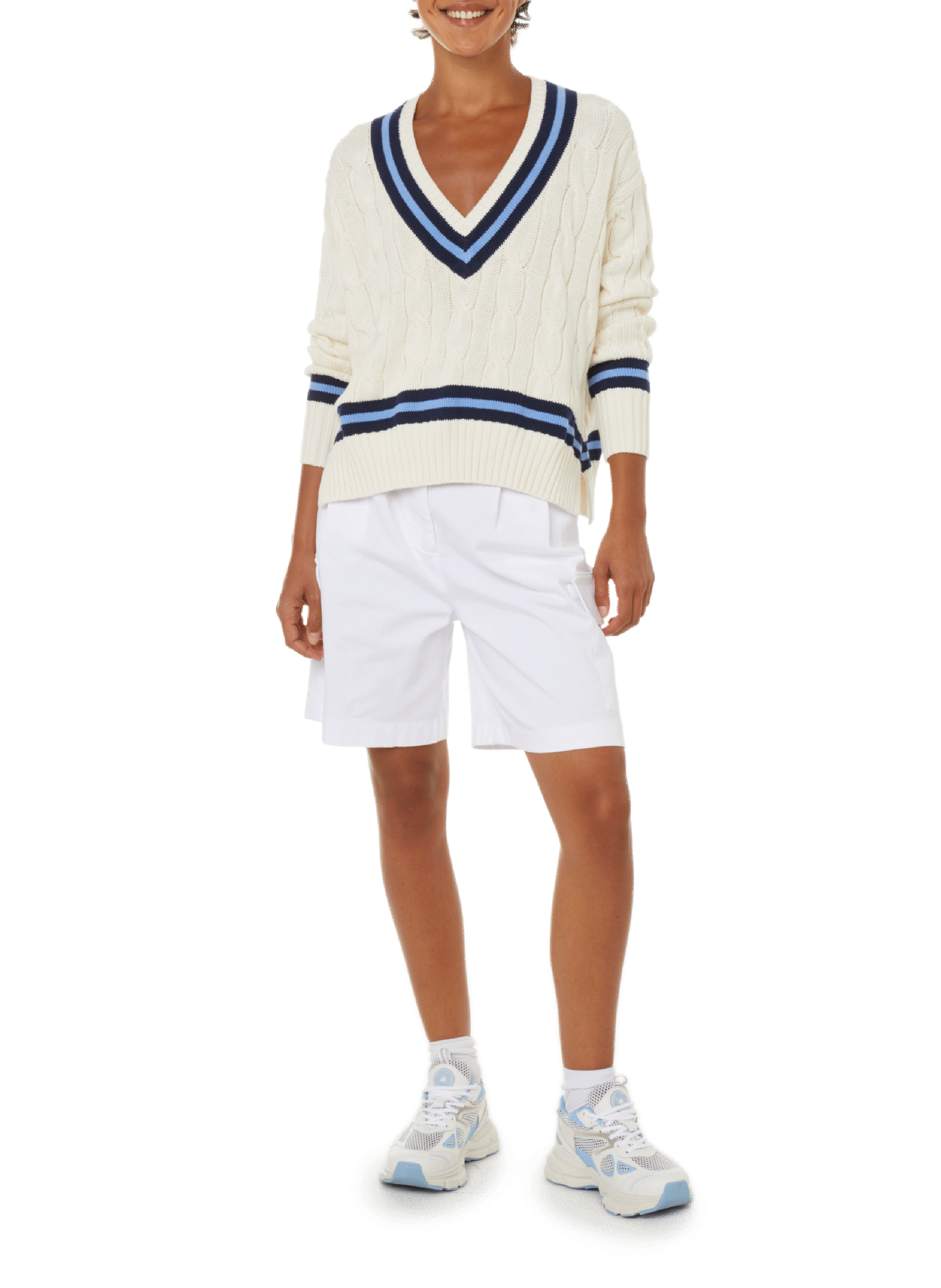 Bermuda cargo Randy en coton Blanc