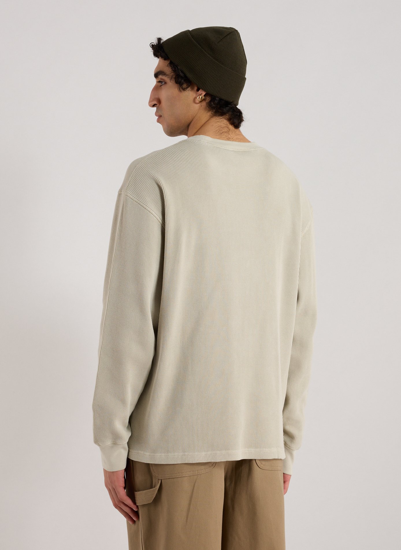 Oversized round neck cotton sweater CARHARTT WIP Beige