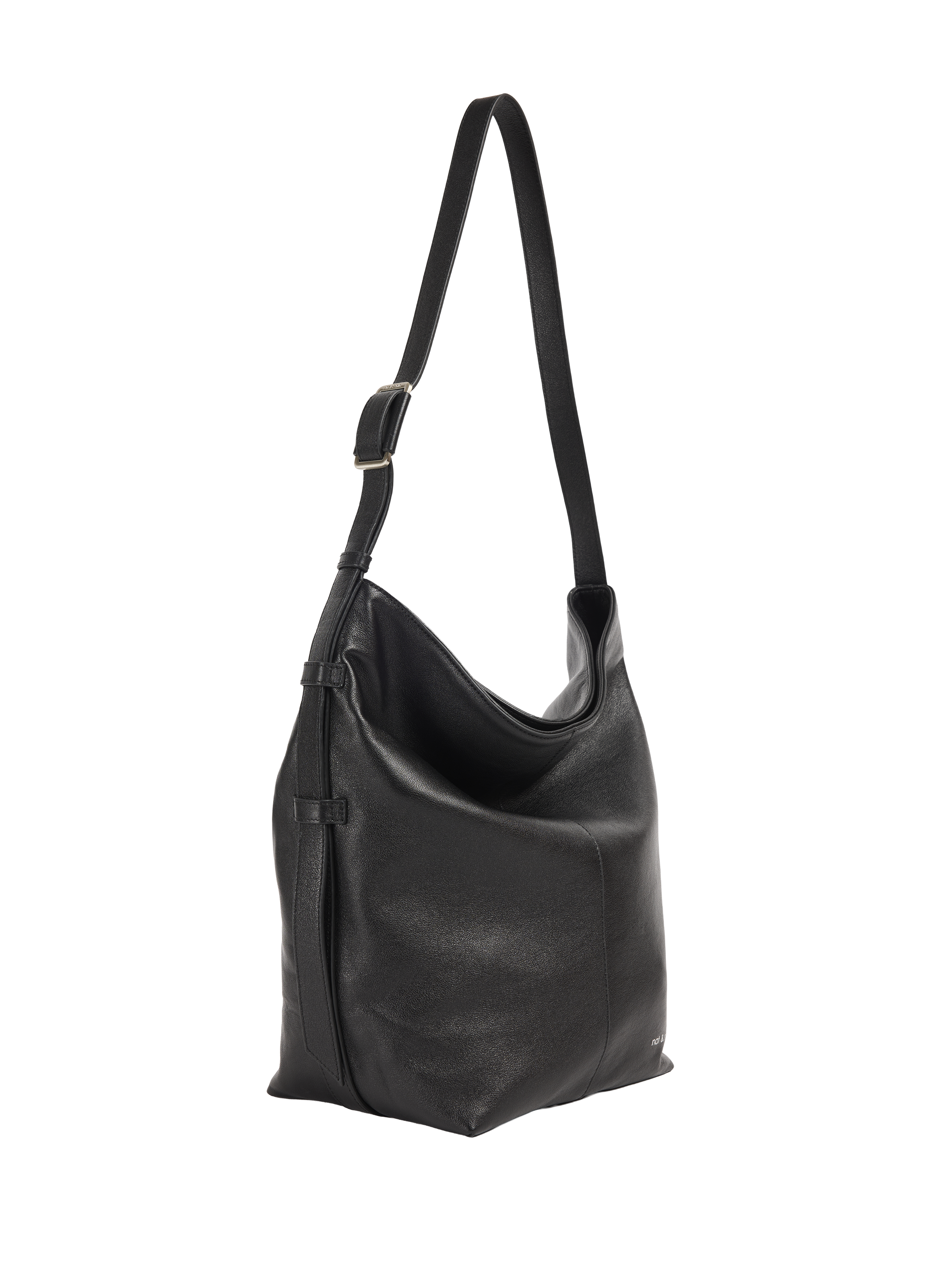 Sac épaule Nour en cuir NAT & NIN Noir