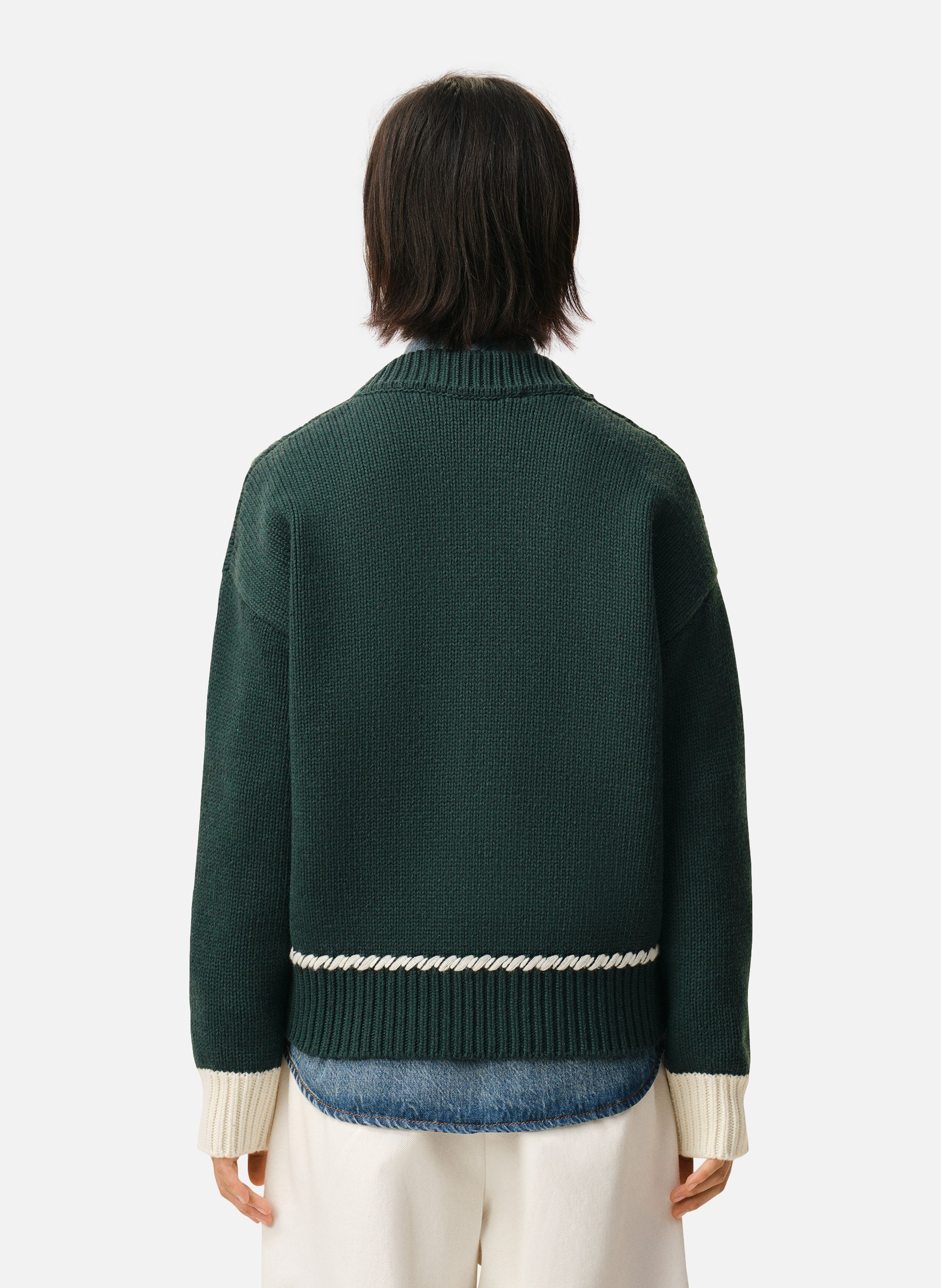 Cardigan ami de coeur unisexe en laine AMI PARIS Vert