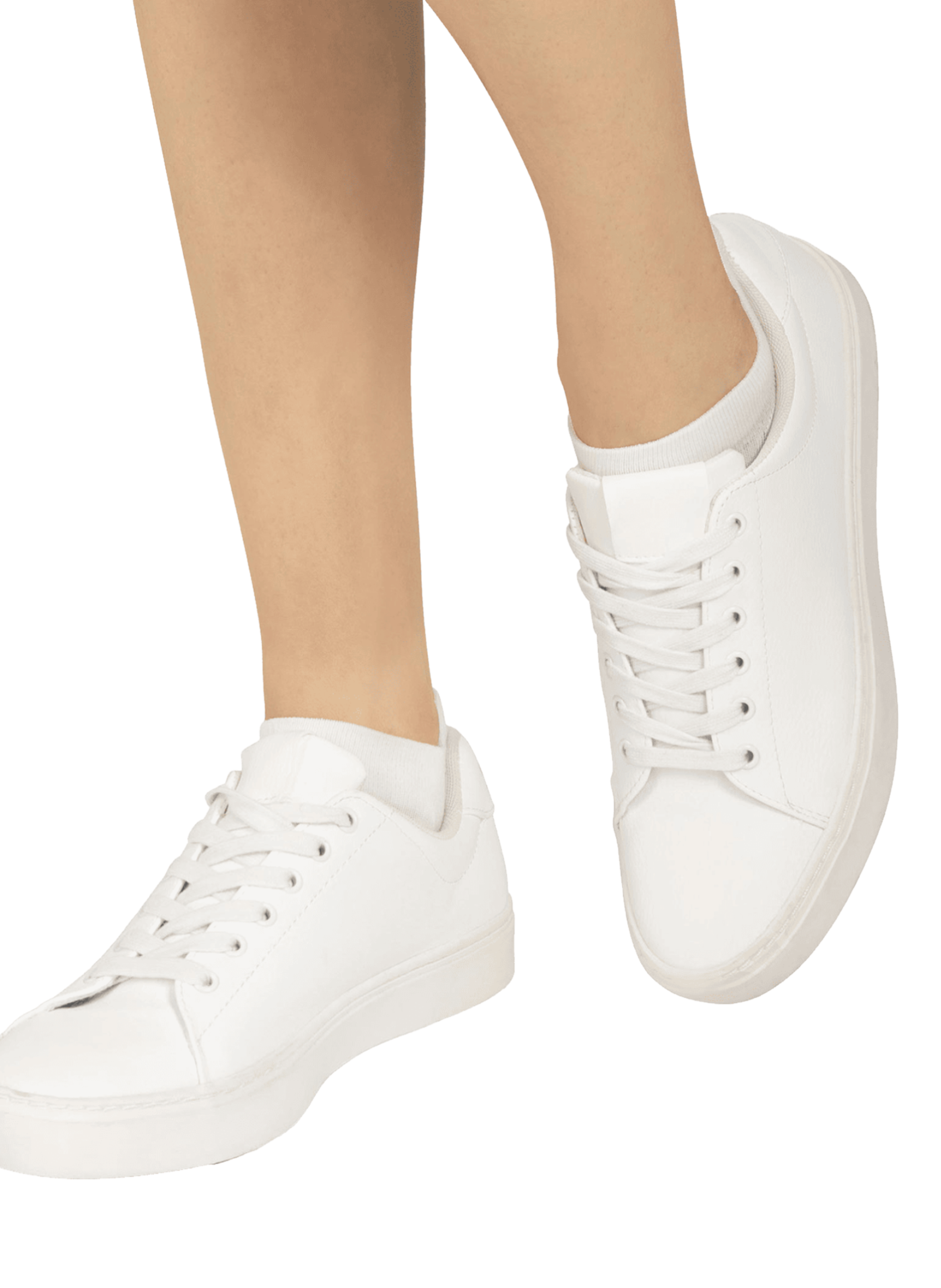 Socquettes unies en coton bio mélangé LE BOURGET Blanc