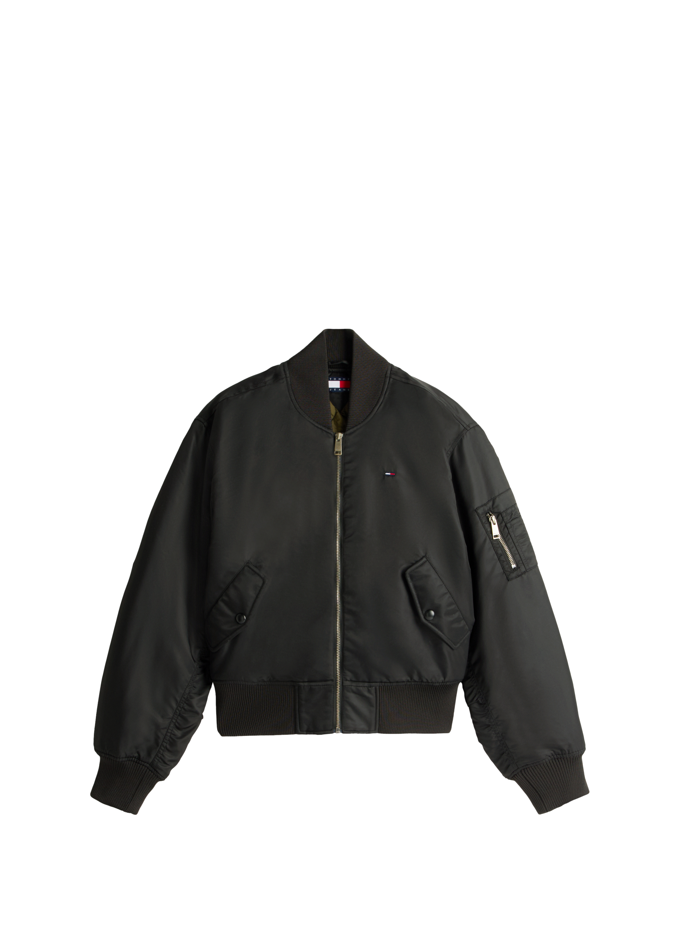 Bomber court zippé en nylon TOMMY HILFIGER Noir