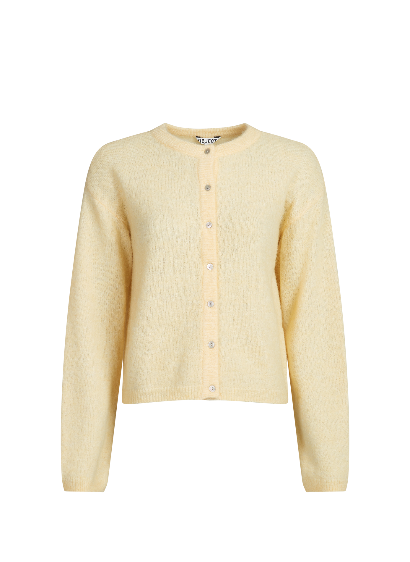 Cardigan en laine mélangée OBJECT Jaune