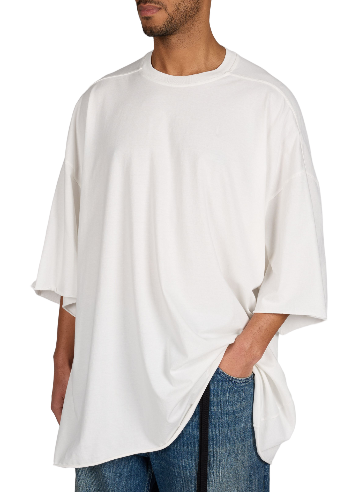T-shirt manches courtes en coton RICK OWENS Noir