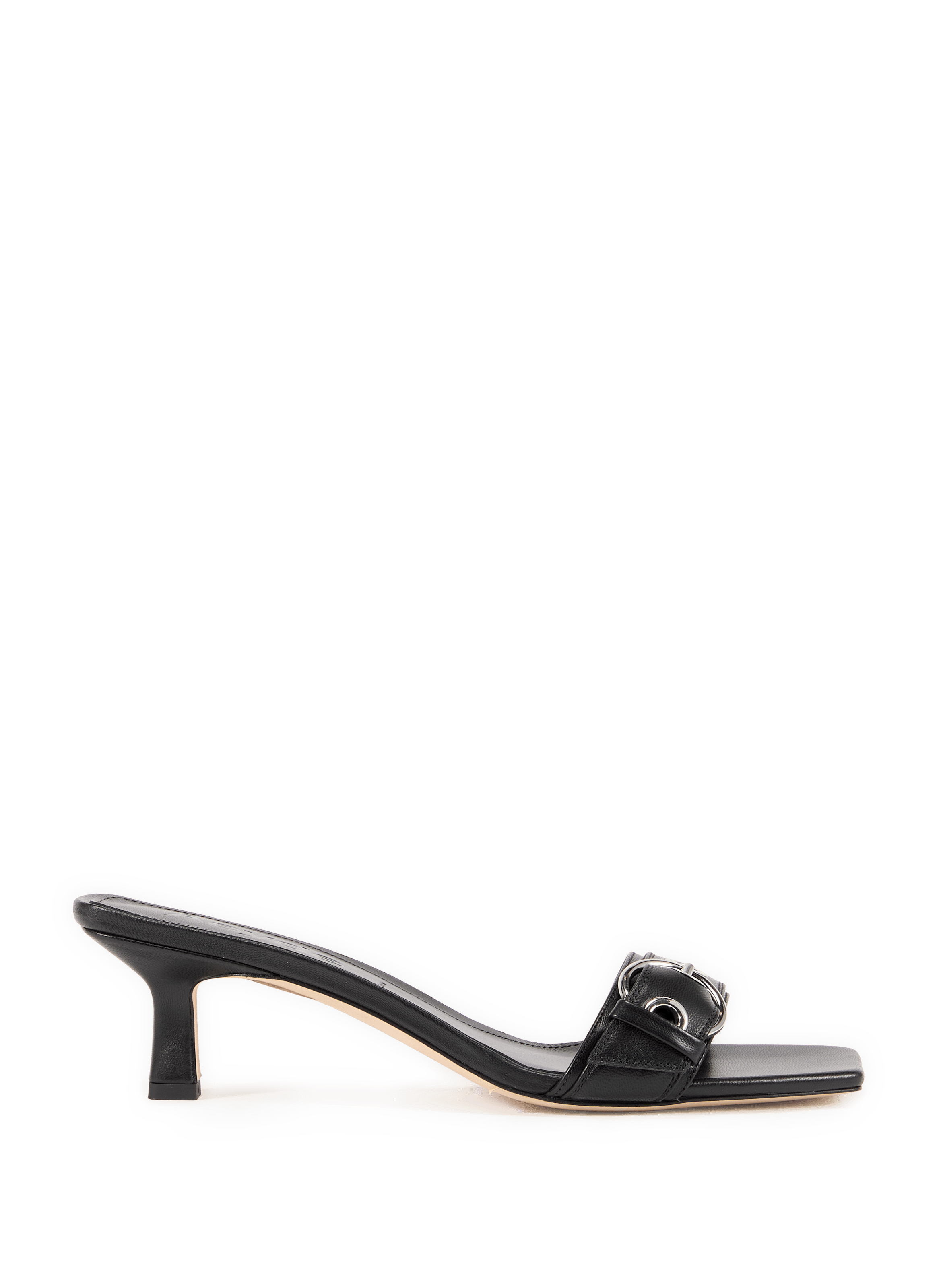 Heeled leather mules AEYDE Black