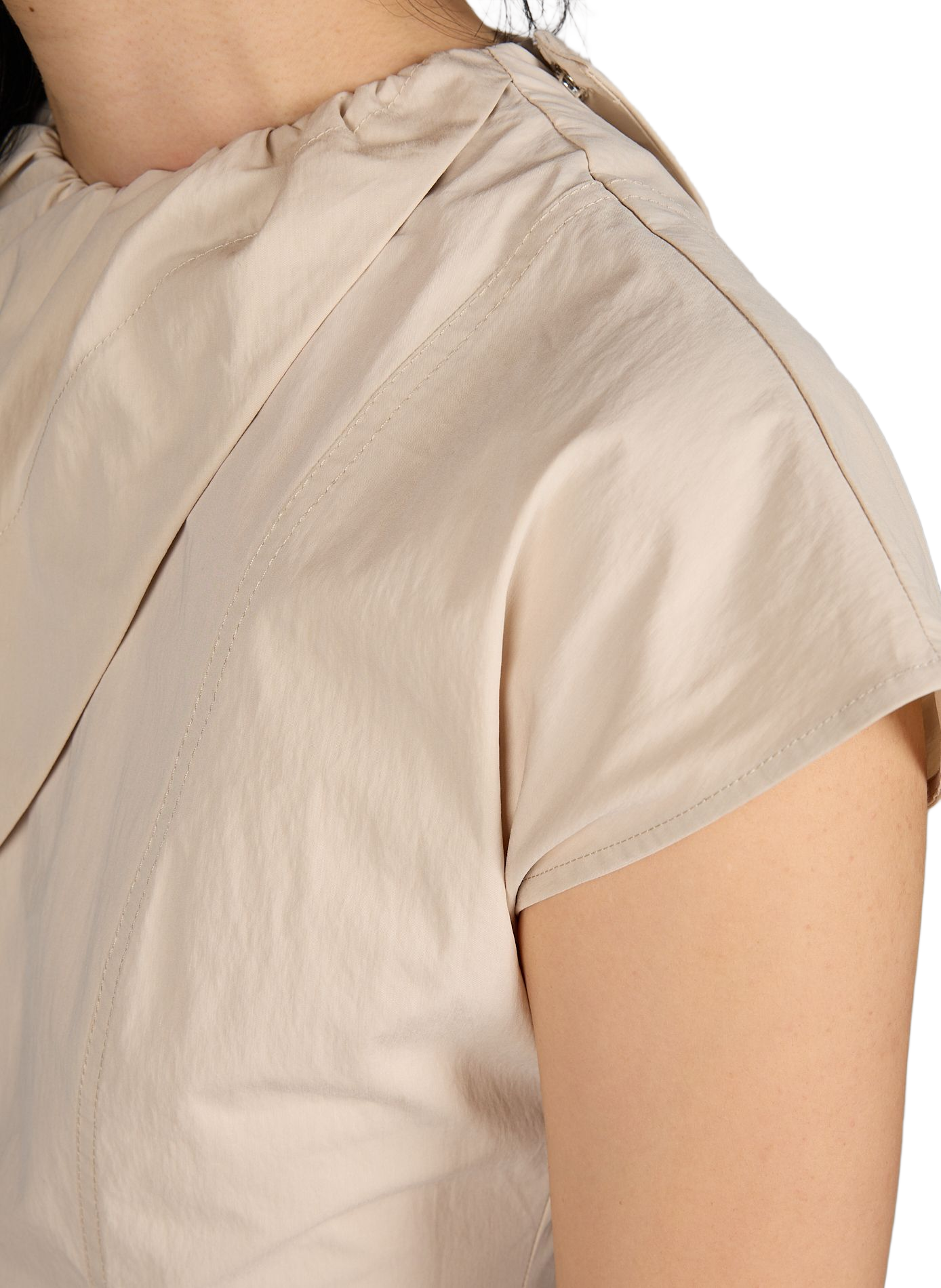 Top asymétrique cintré TOPSHOP Gris