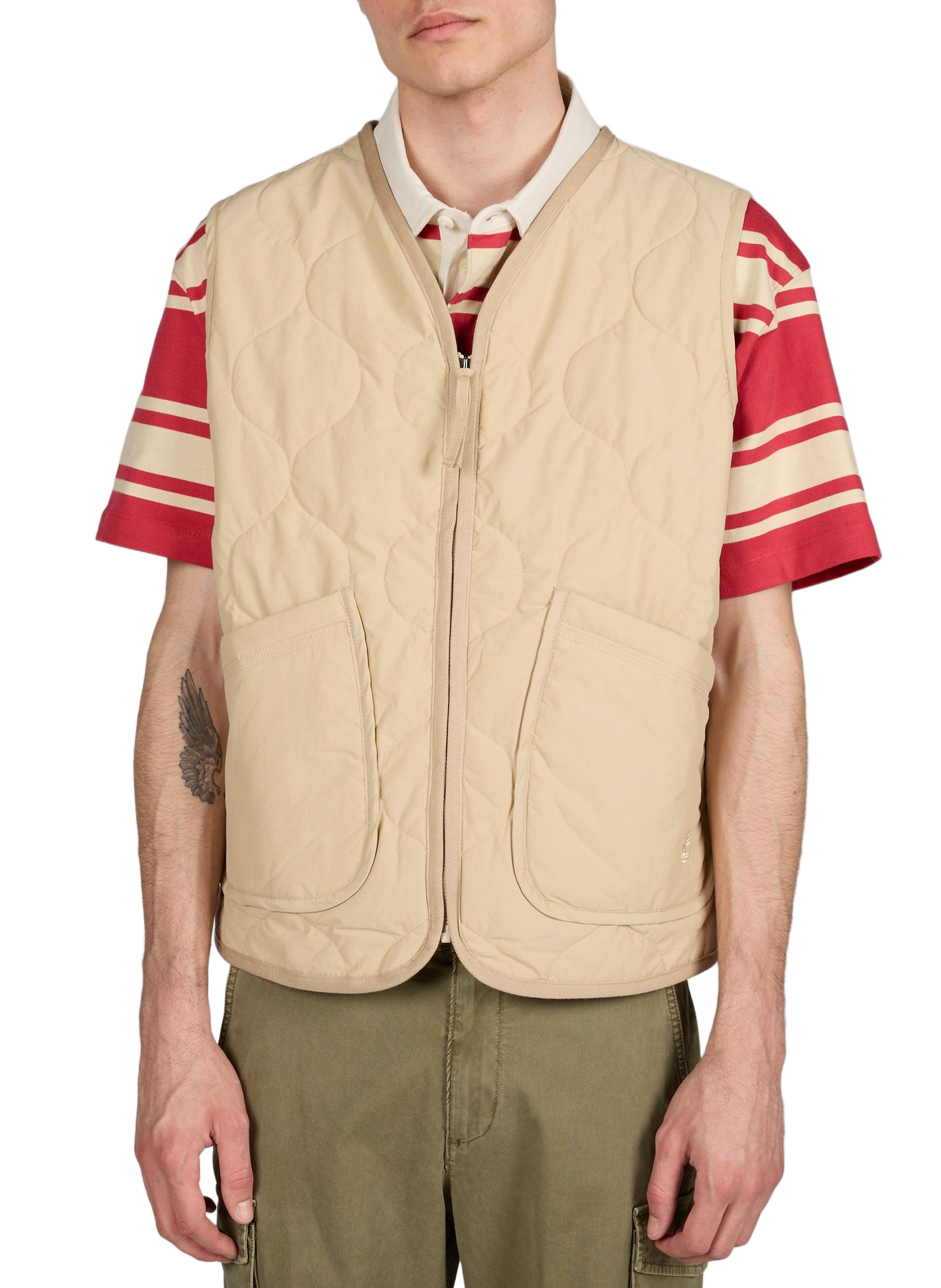 Giacca trapuntata con collo rotondo TIMBERLAND Beige