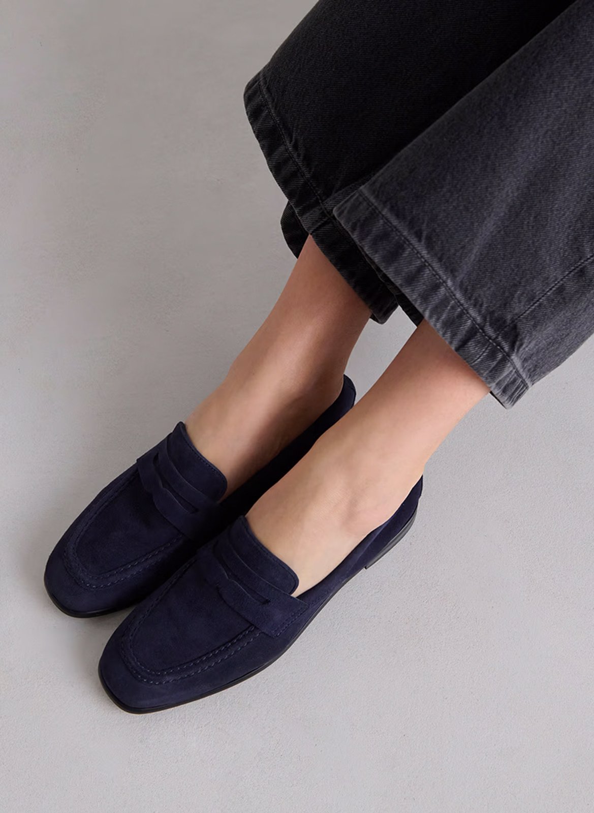 Mocassins en cuir velours aca JONAK Bleu