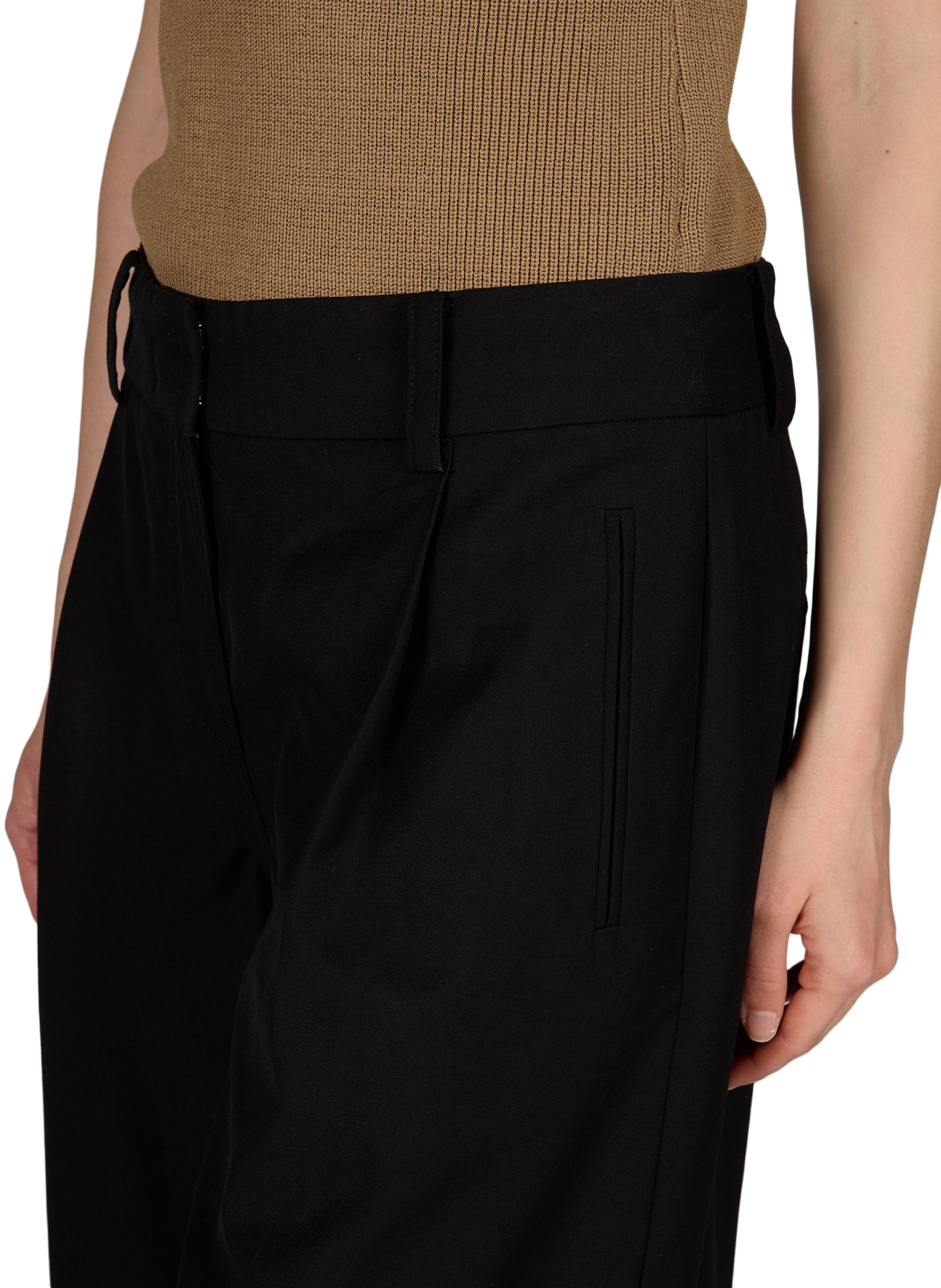 Bermuda droit Paula à taille moyenne ROUGE EDIT Noir