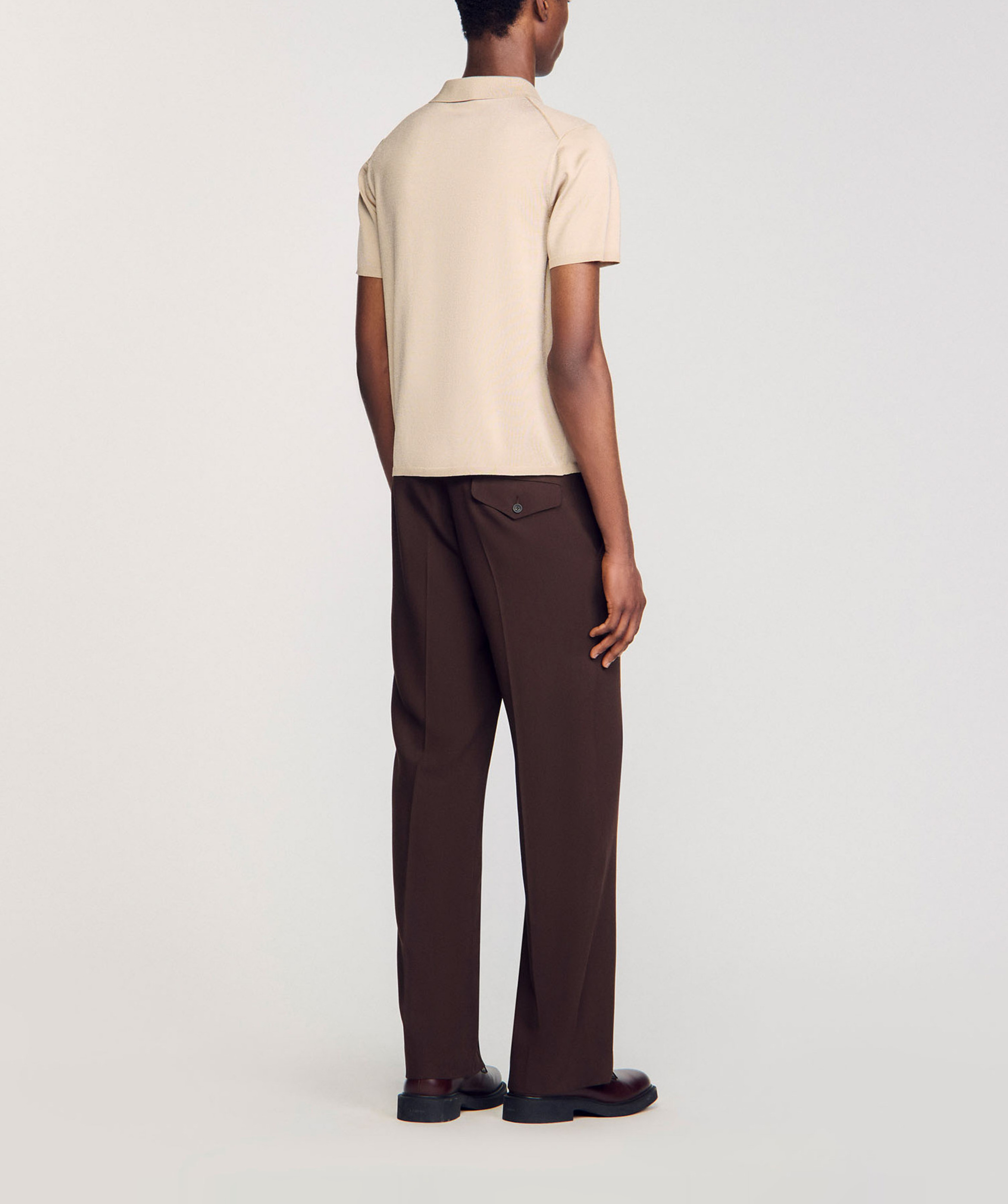 Polo regular fit SANDRO Blanc