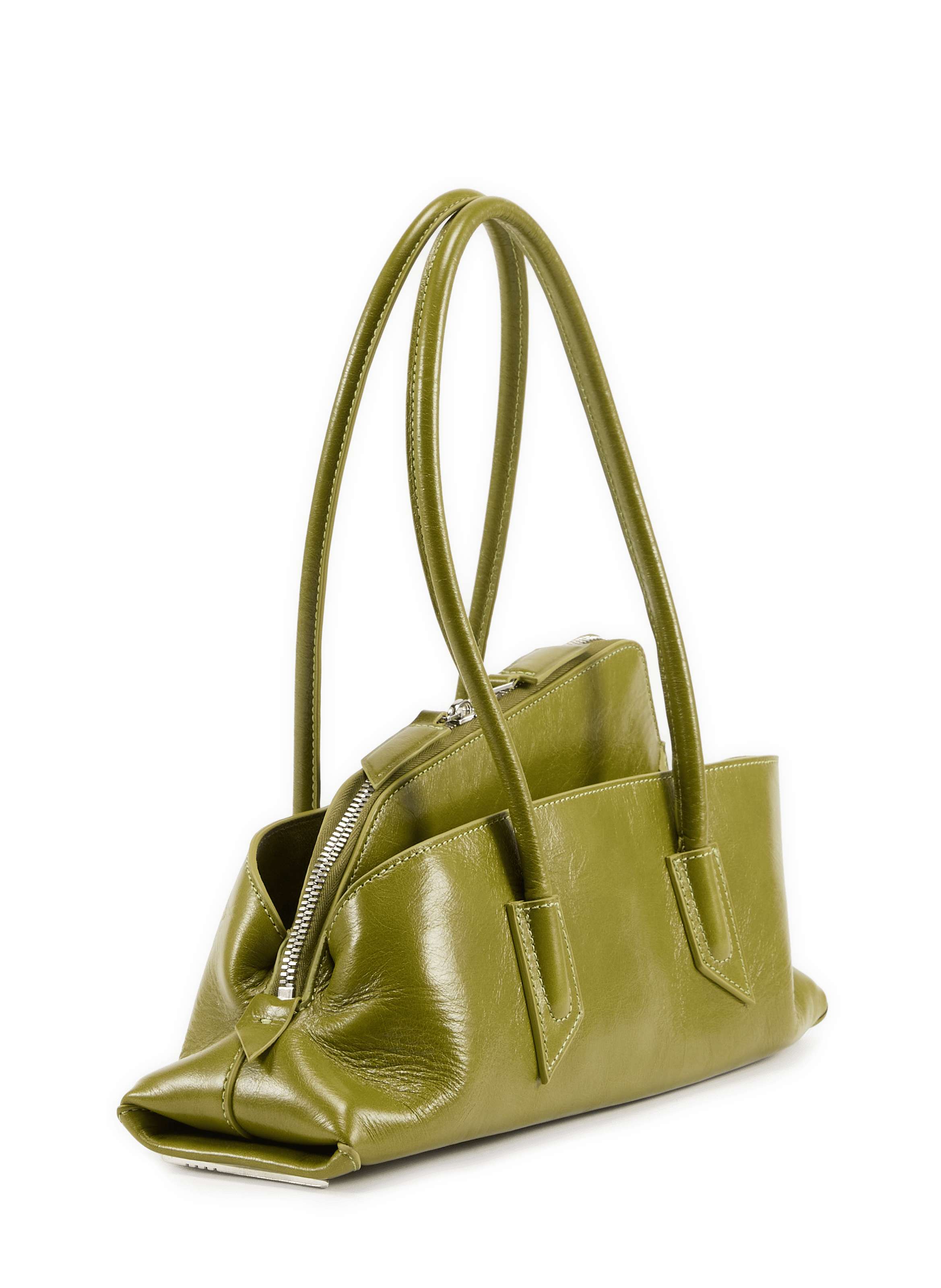 Sac à main La Passeggiata Small en cuir  THE ATTICO Vert