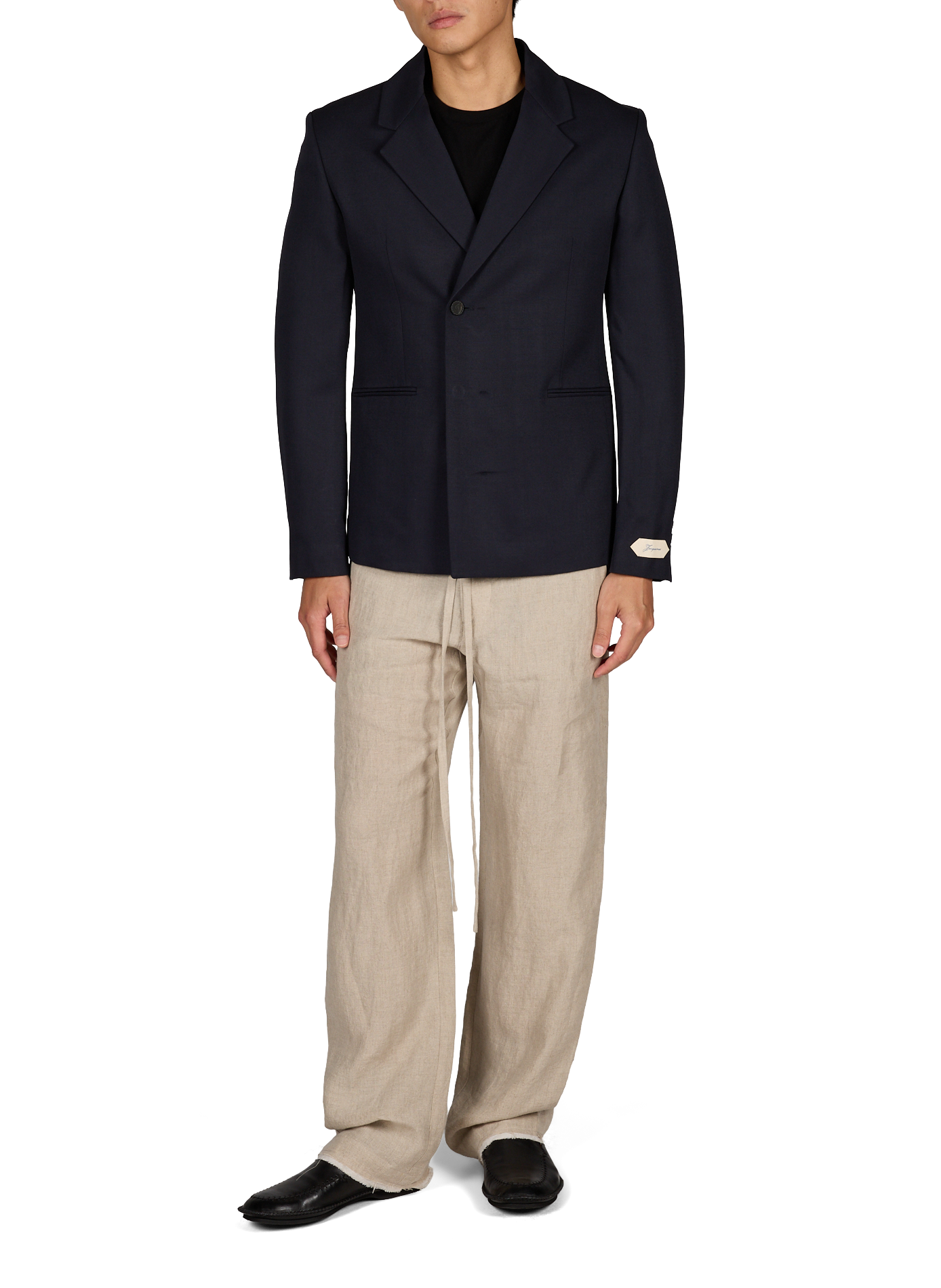 The Melo jacket with a tailored collar JACQUEMUS Blue