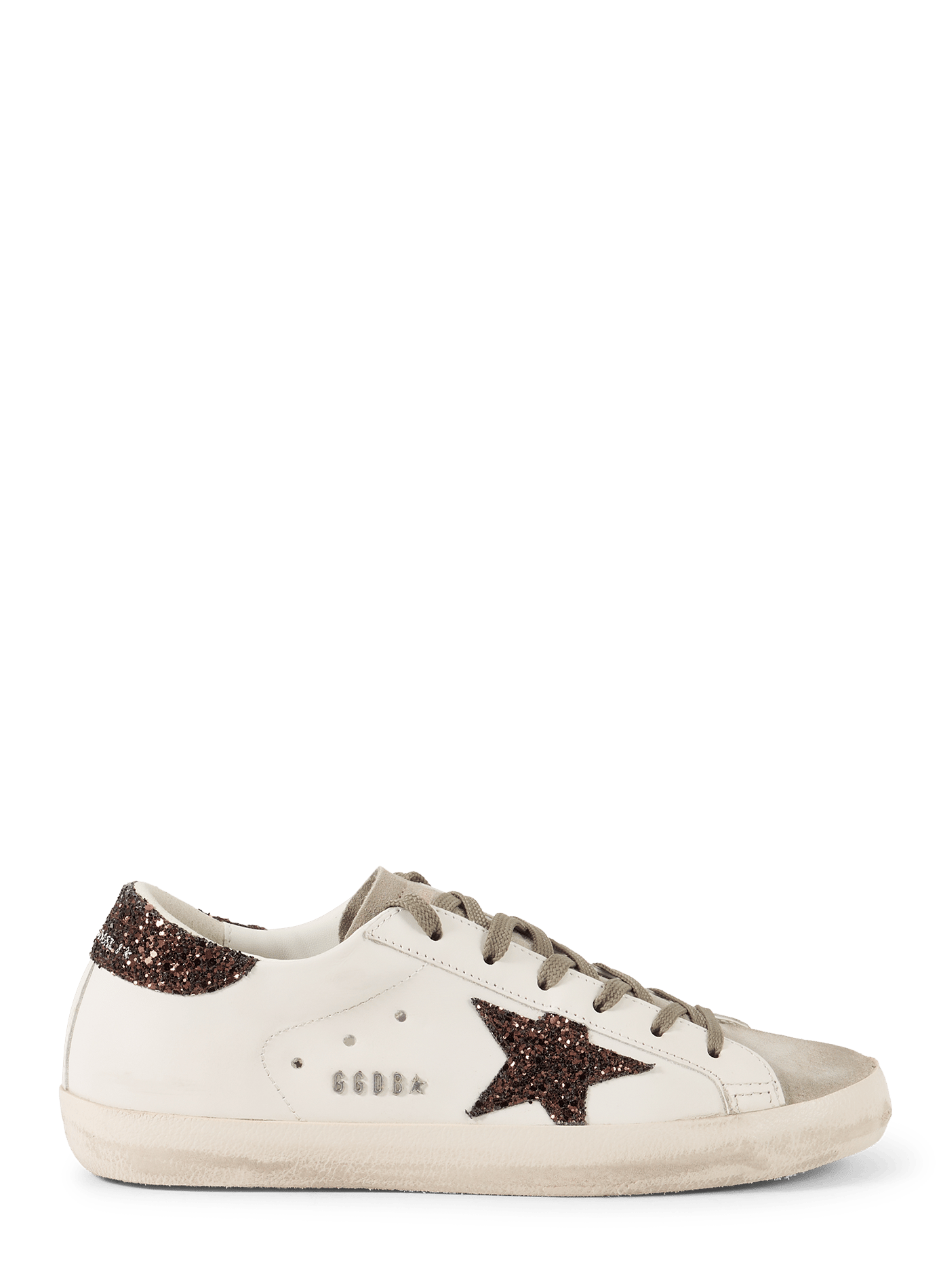 Sneakers con stella in pelle mista GOLDEN GOOSE Bianco