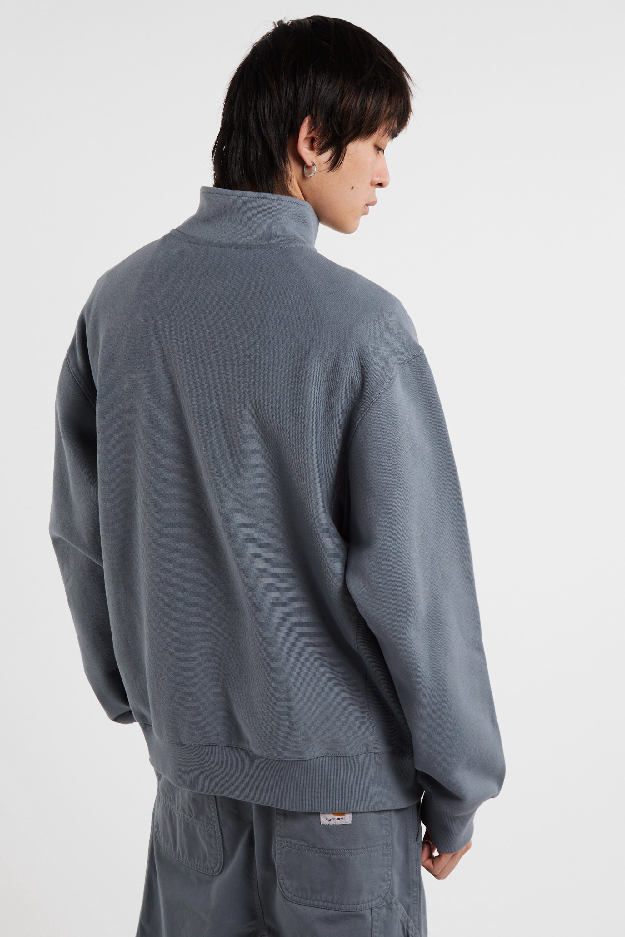 Sweat zippé longhand half zip sweat CARHARTT WIP Bleu