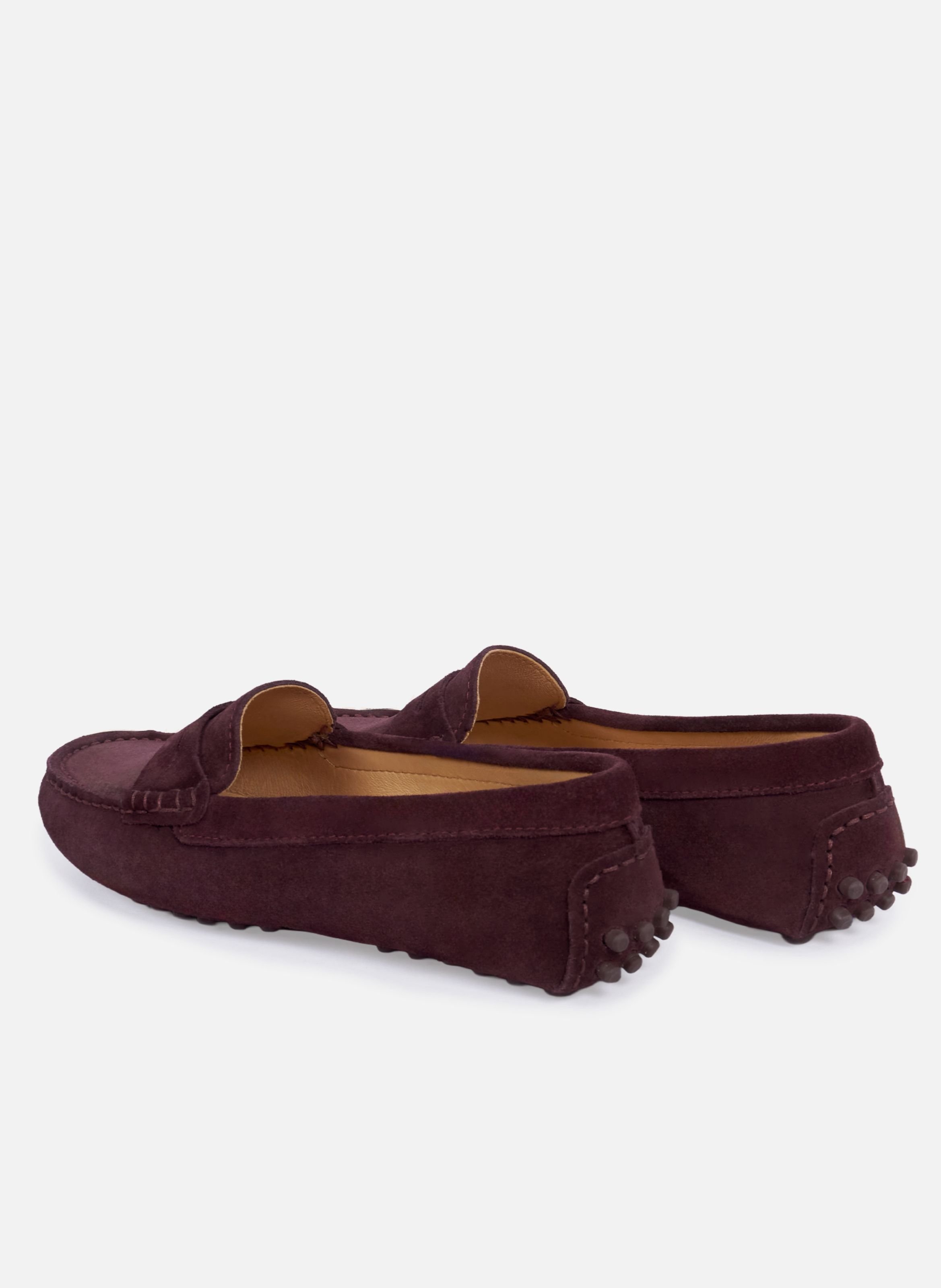 Dames suède leren mocassins JULES & JENN Rood