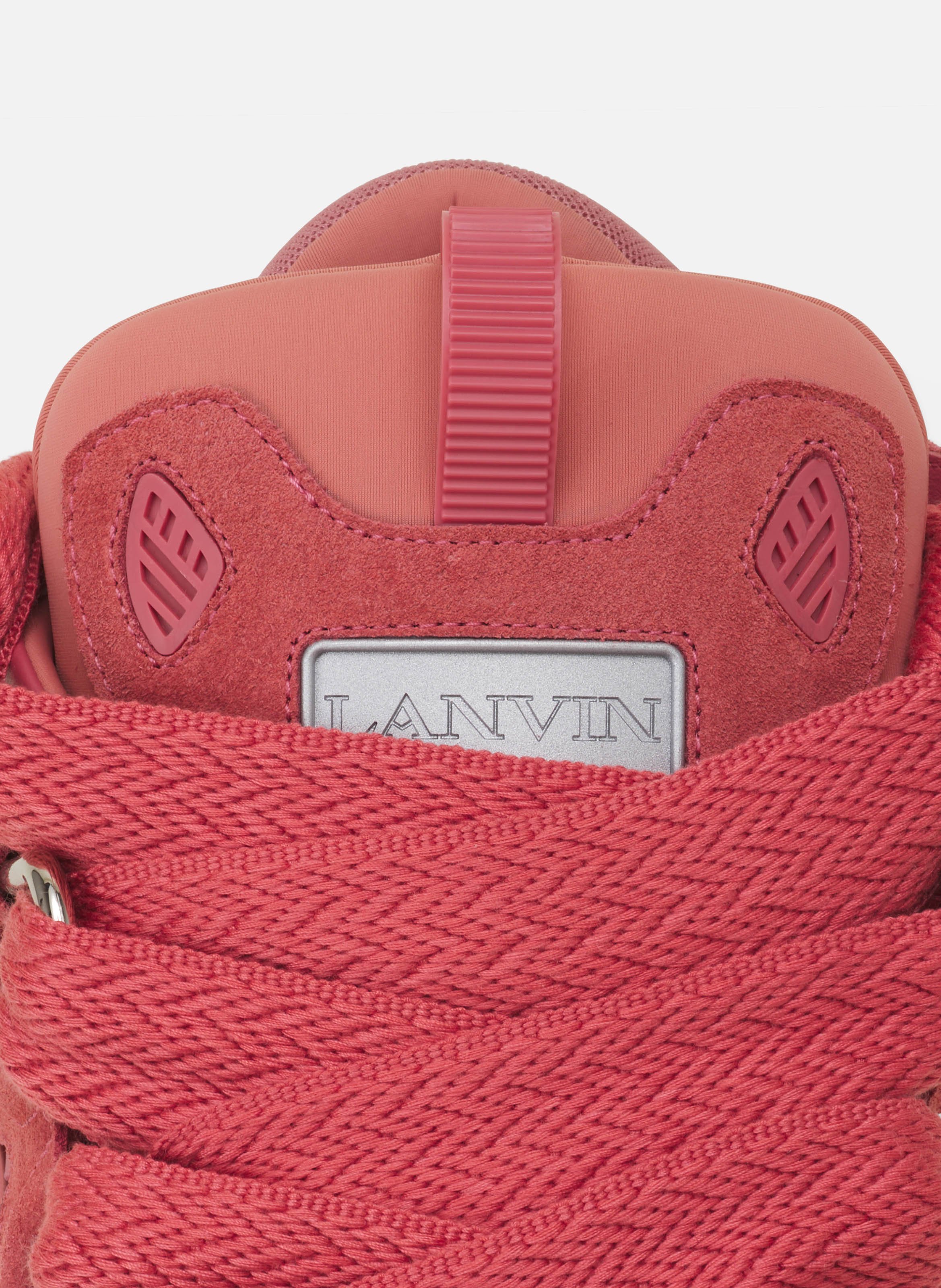 Sneakers Curb en suede monocolor LANVIN Rose