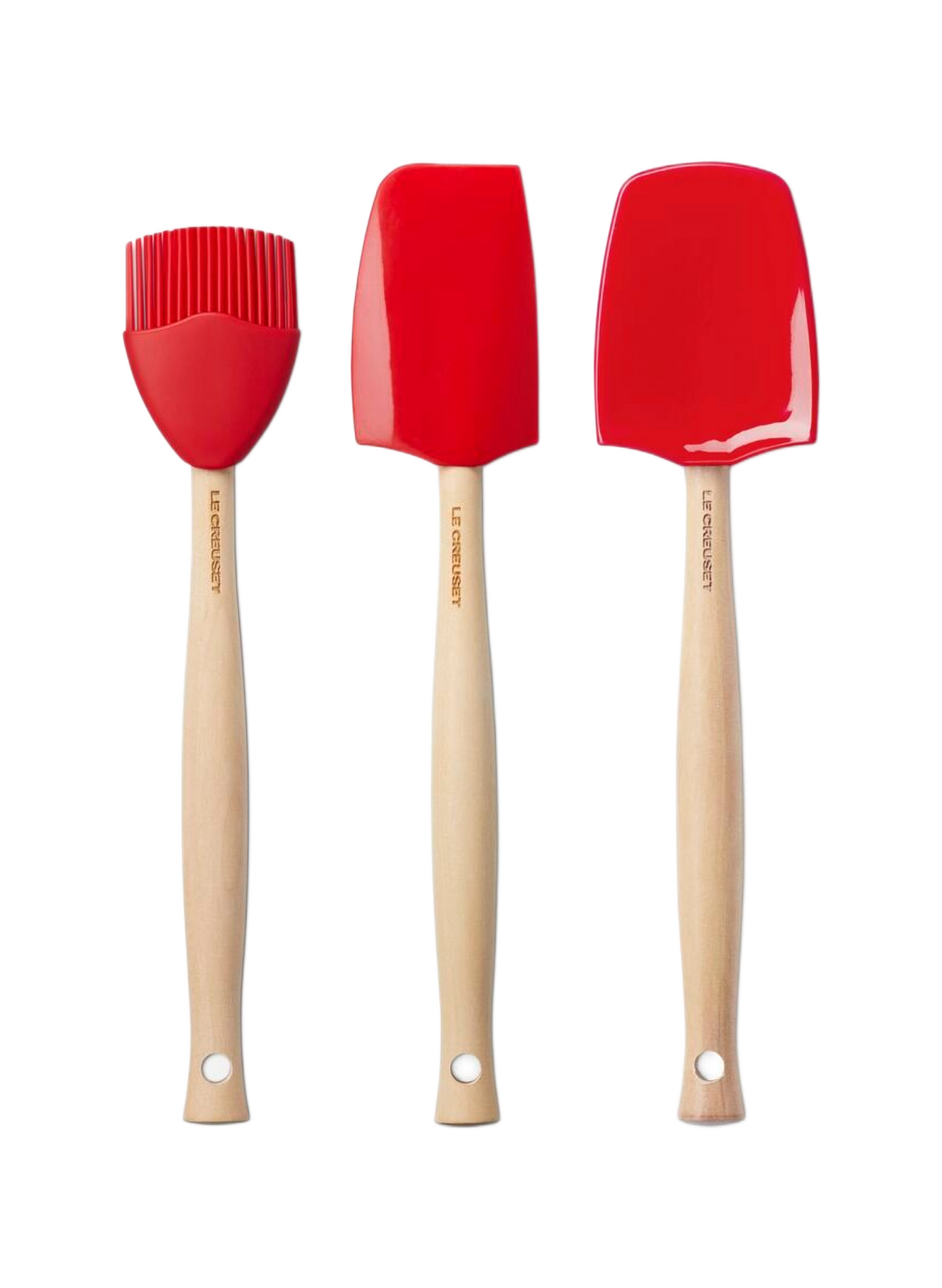 Set aus 3 Kreativ-Spateln LE CREUSET Rot