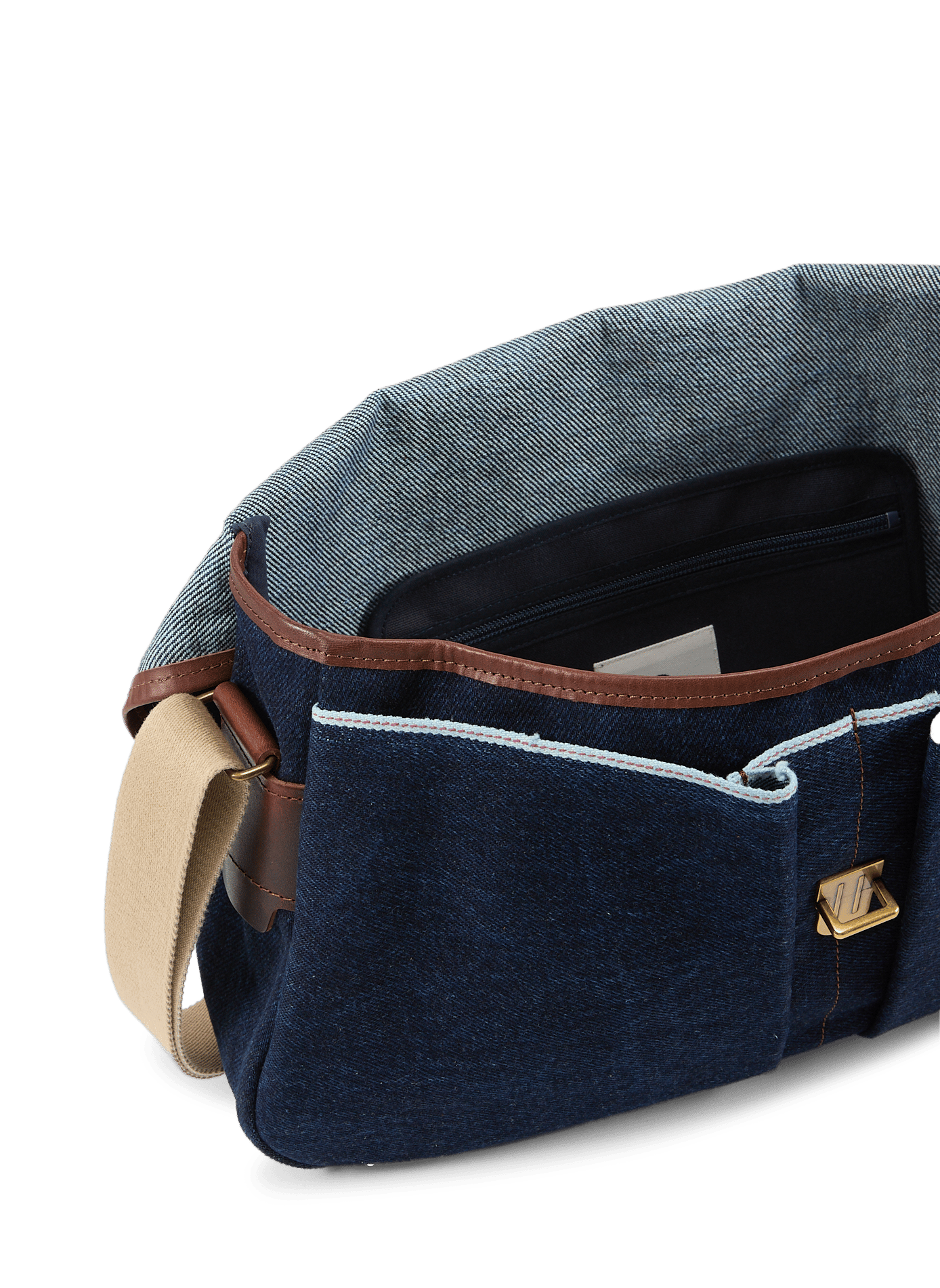 Crossbody denim bag in blended cotton BLEU DE CHAUFFE Blue