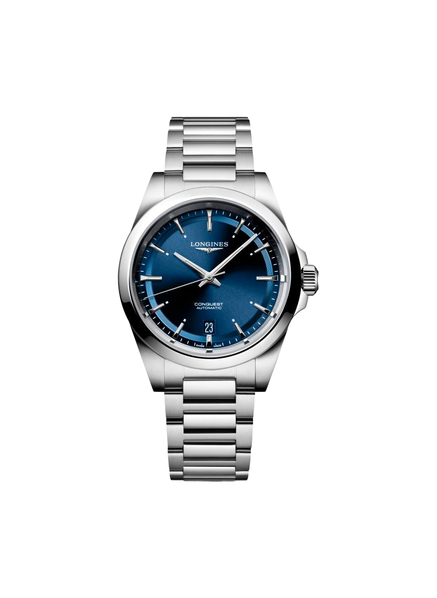 Montre automatique Conquest 2023 en acier inoxydable LONGINES Bleu