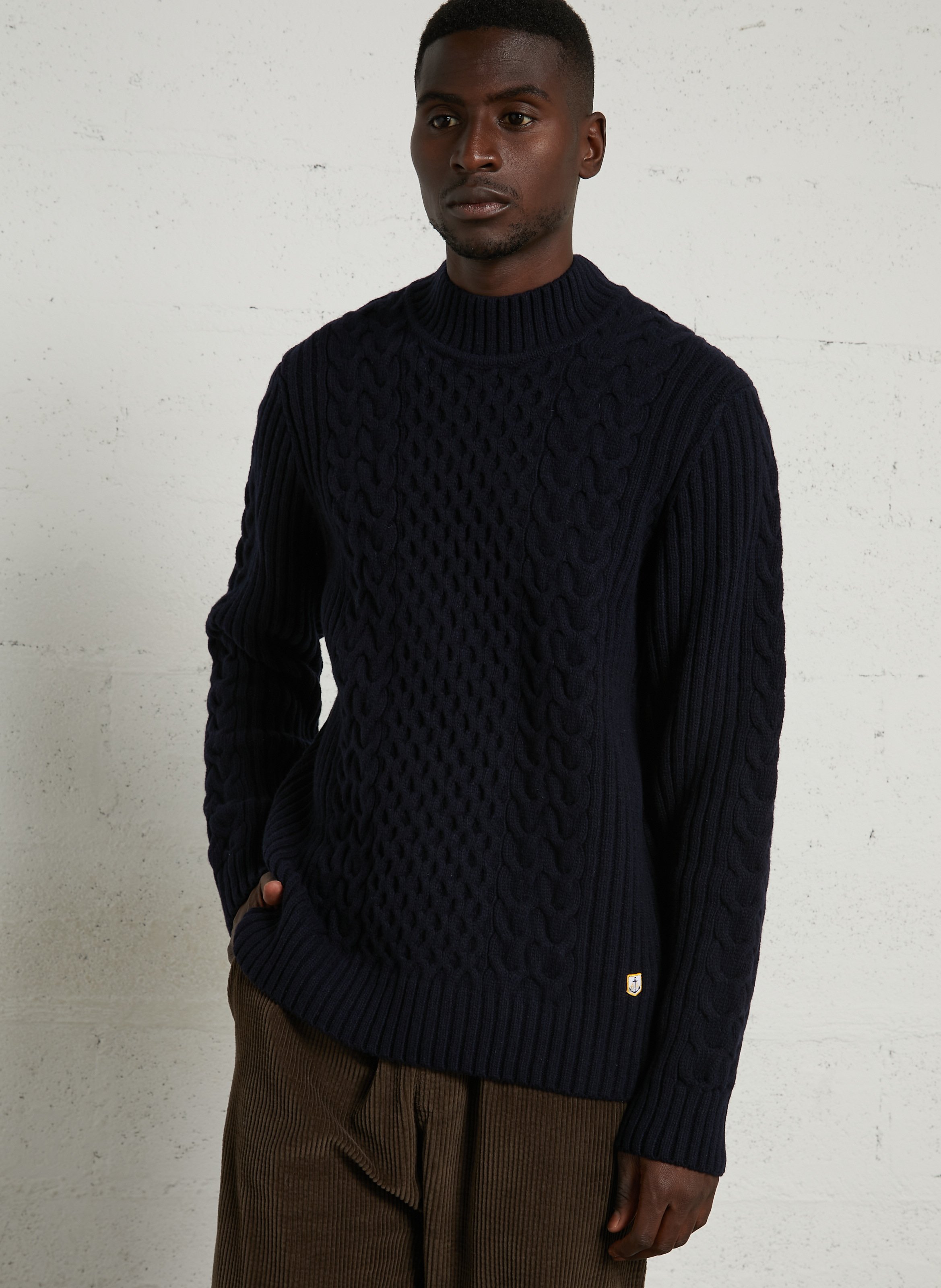 Pull droit en laine mélangée ARMOR-LUX Bleu
