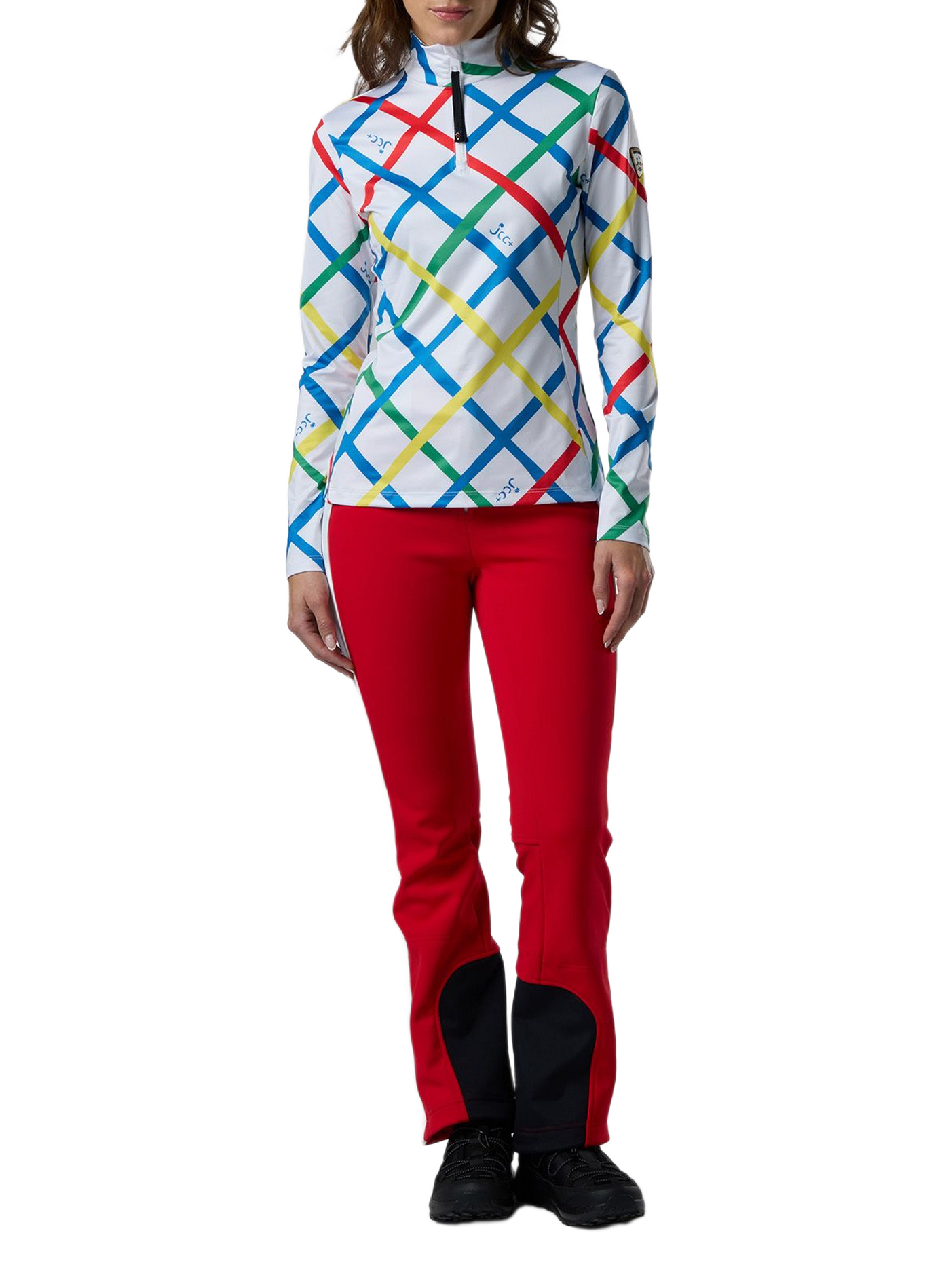Gerader Pulli mit Stehkragen und Reißverschluss. ROSSIGNOL Mehrfarbig