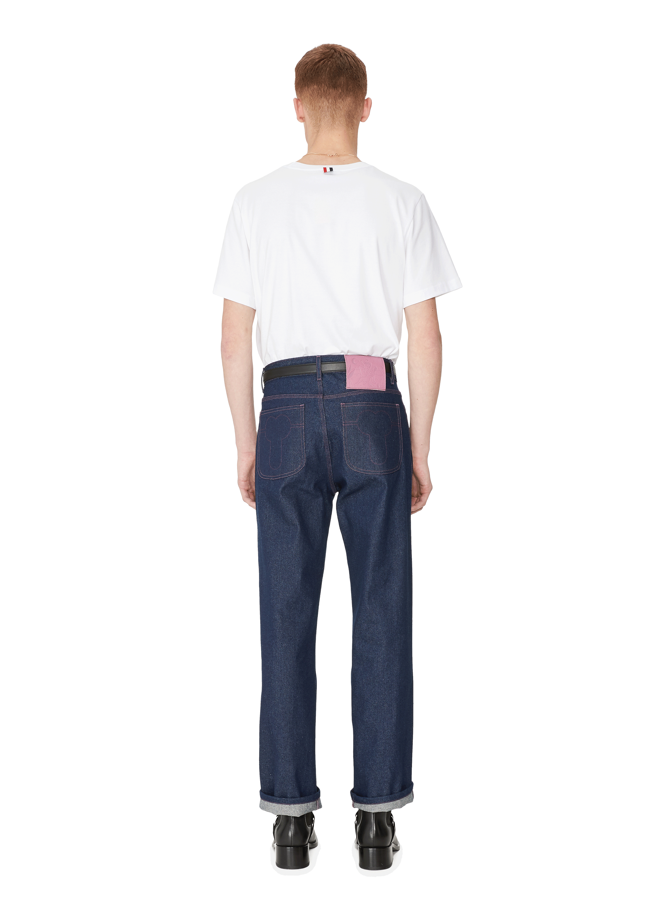 T-shirt patch in cotone THOM BROWNE Bianco