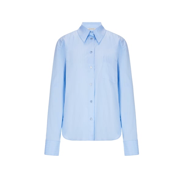 Chemise rayée ton sur ton