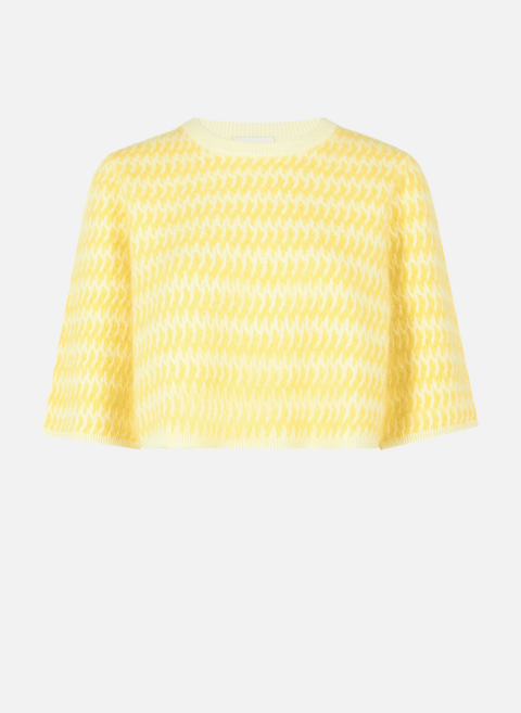 Short cashmere sweater YellowCRUSH COLLECTION 