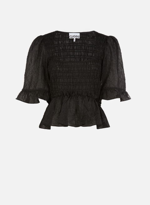 Ruffled blouse BlackGANNI 