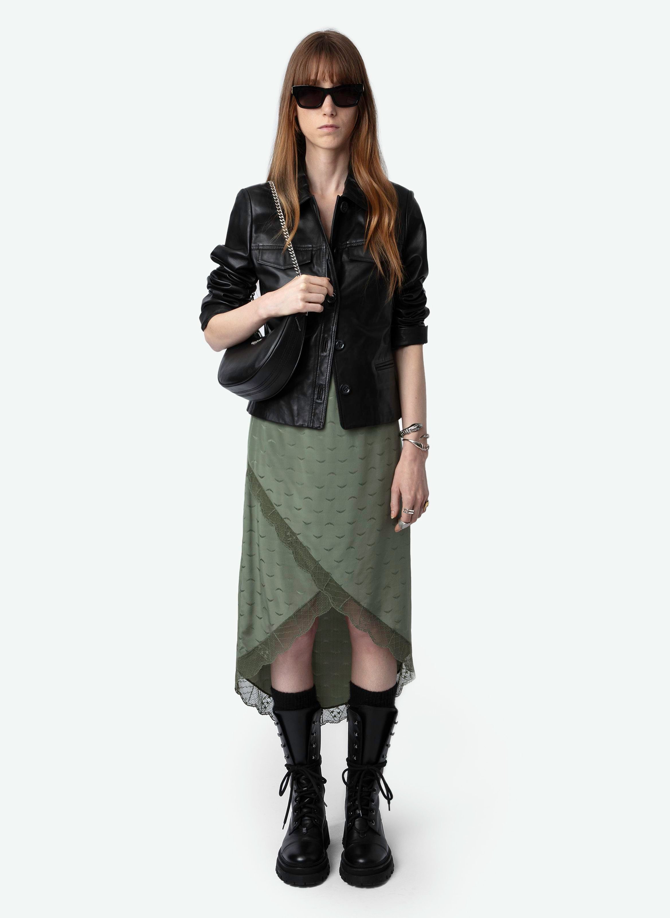 Jupe midi en soie jeudie ZADIG&VOLTAIRE Vert