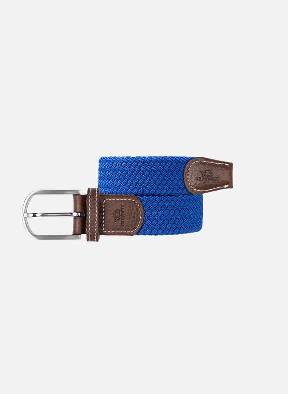 Ceinture tressée élastique unie Bleu by BILLYBELT BILLYBELT Ceinture tressée élastique unie Bleu