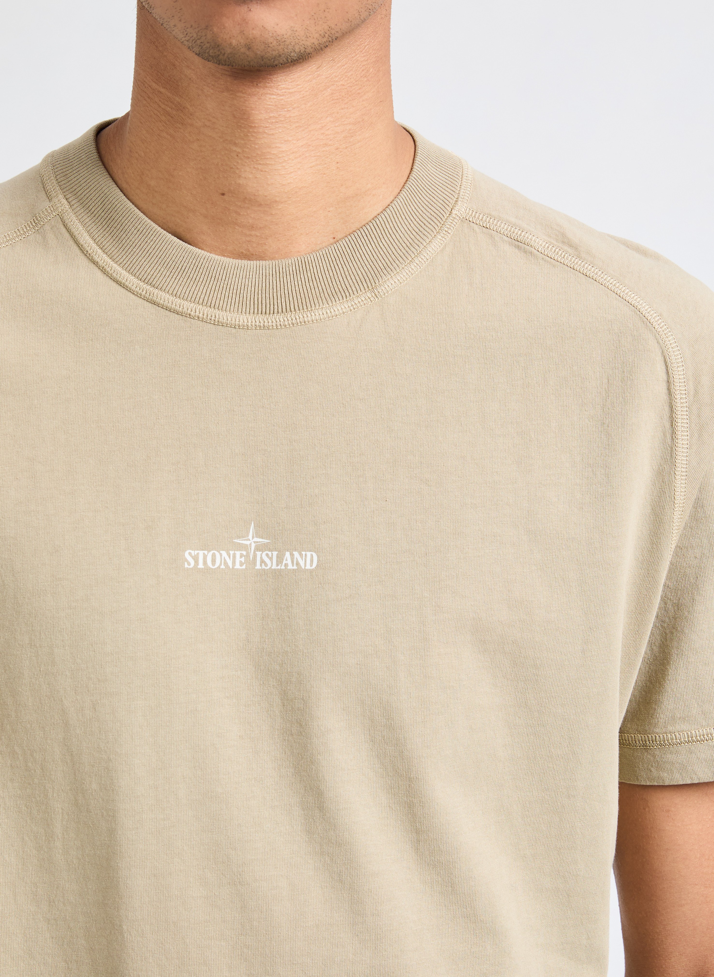 Katoenen t-shirt STONE ISLAND Beige