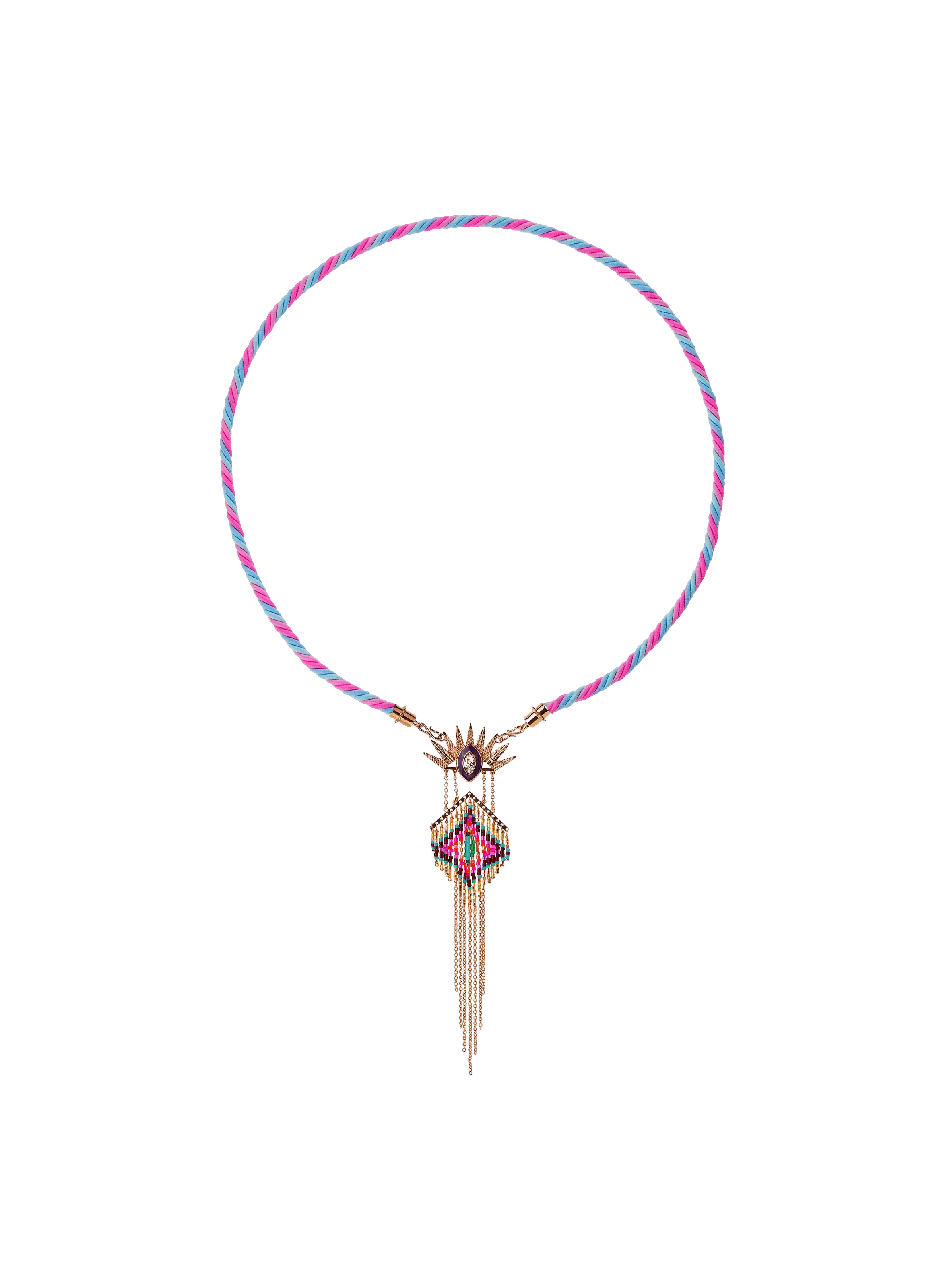 Collier en cordon avec pendentif et perles colombo HIPANEMA Multicolore