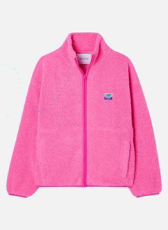 Veste ample zippée à col montant polaire hoktown Rose by AMERICAN VINTAGE AMERICAN VINTAGE Veste ample zippée à col montant polaire hoktown Rose