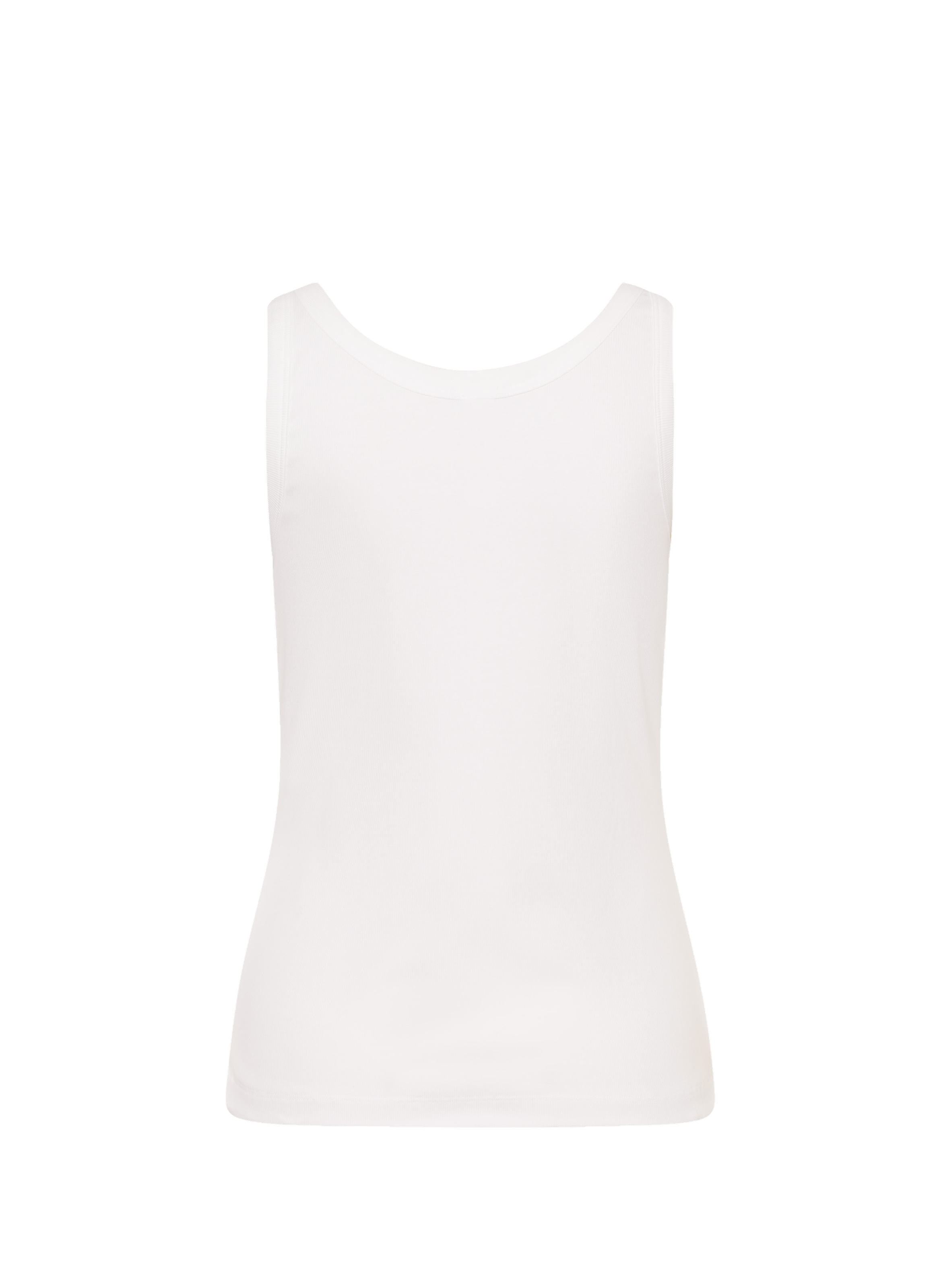 Ribbed cotton tank top HANRO White