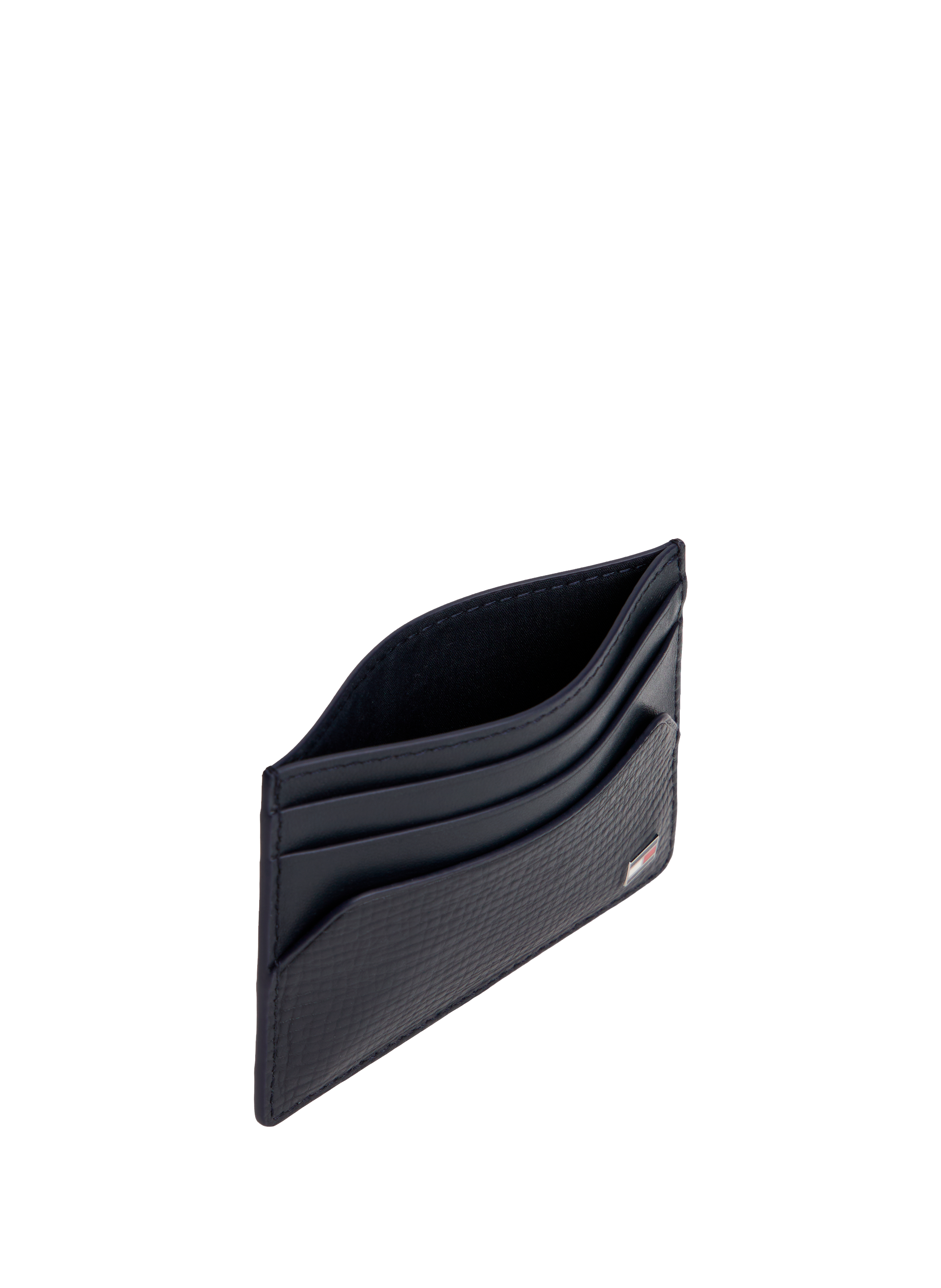 Porte-cartes en cuir de vache grainé TOMMY HILFIGER Bleu