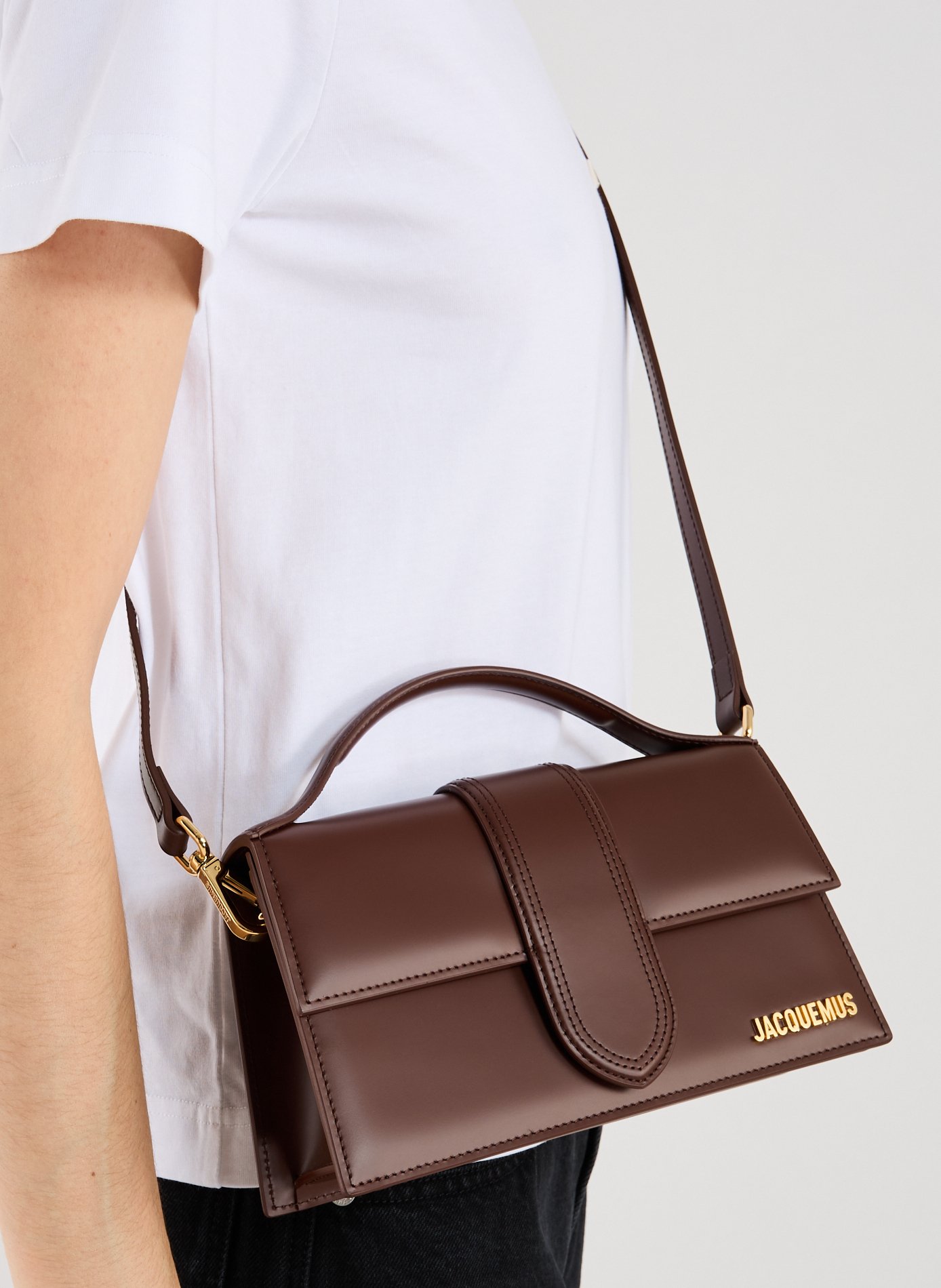 Le Grand Bambino en cuir JACQUEMUS Marron
