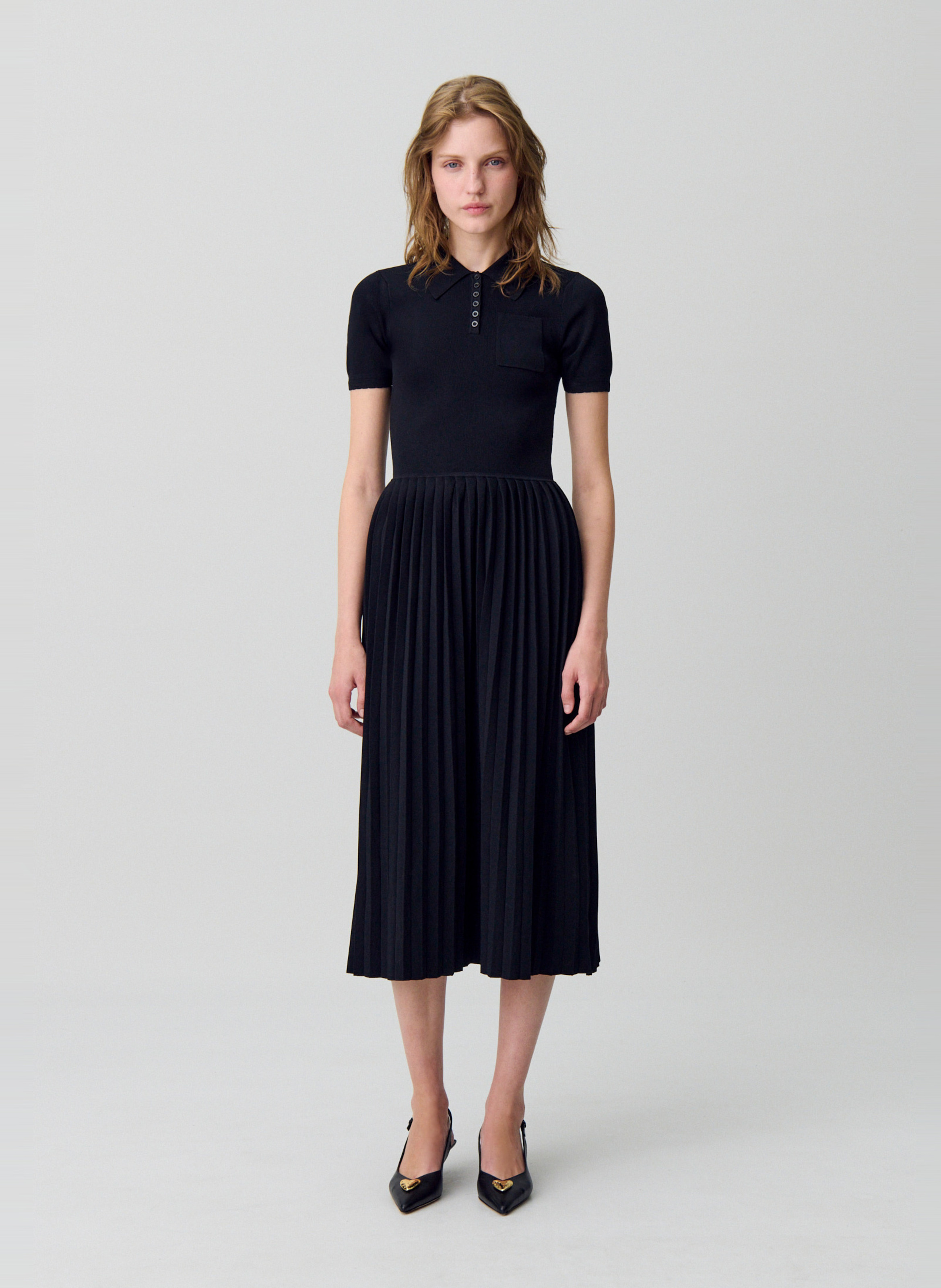 Robe courte à imprimé floral musa CLAUDIE PIERLOT Noir