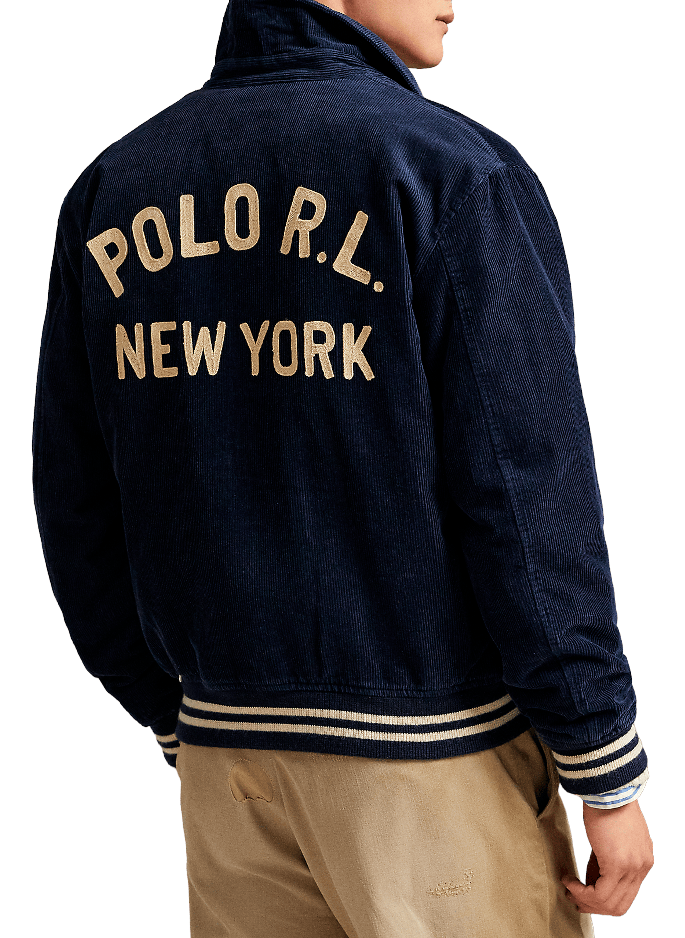 Blouson col classique en coton POLO RALPH LAUREN Bleu