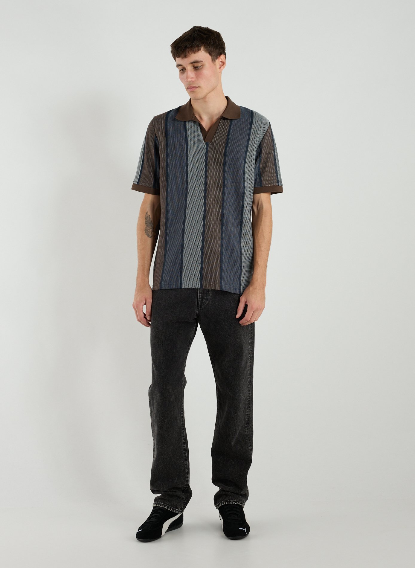 Polo à rayures SAMSOE SAMSOE Bleu