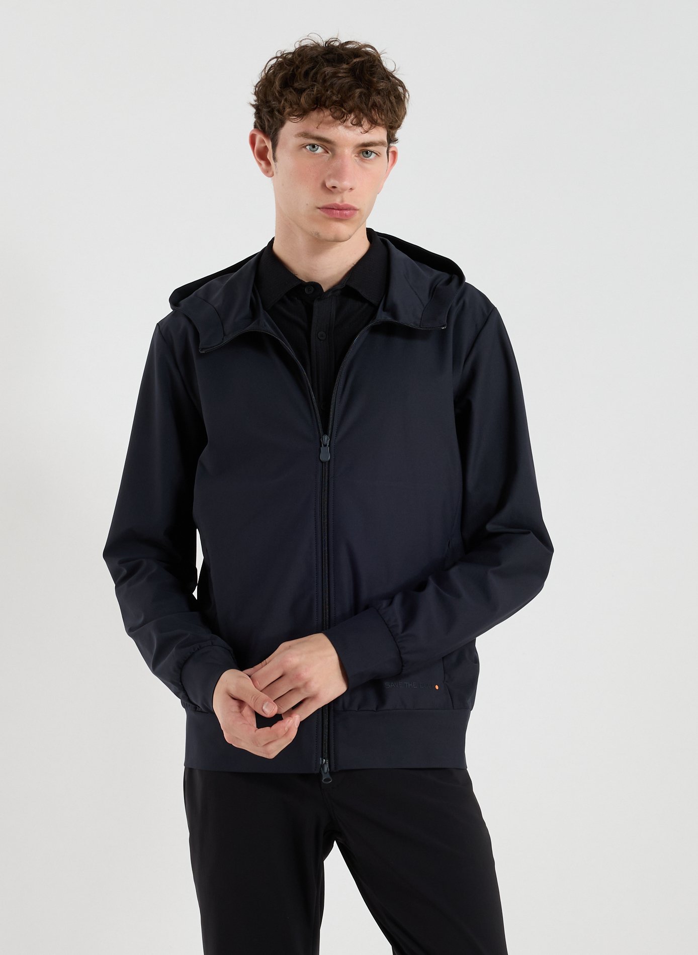 SAVE THE DUCK Veste droite à capuche Bleu