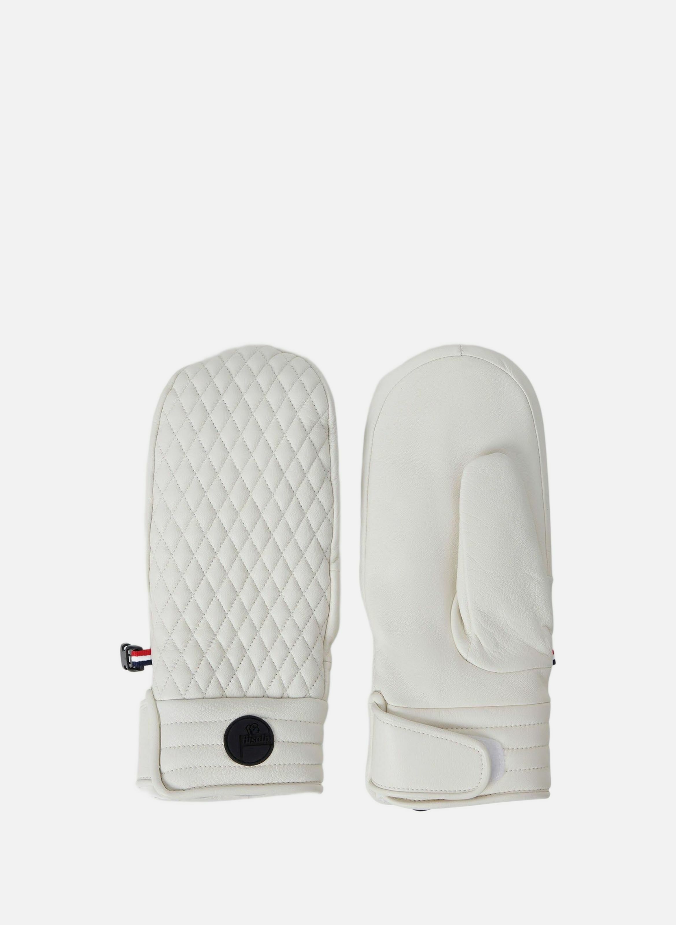 Moufles de ski athena mitten cuir de chevre FUSALP Blanc