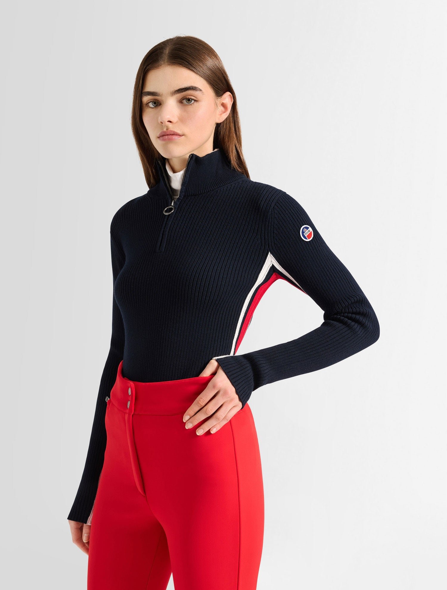 Pull deltanao col montant coupe regular FUSALP Bleu