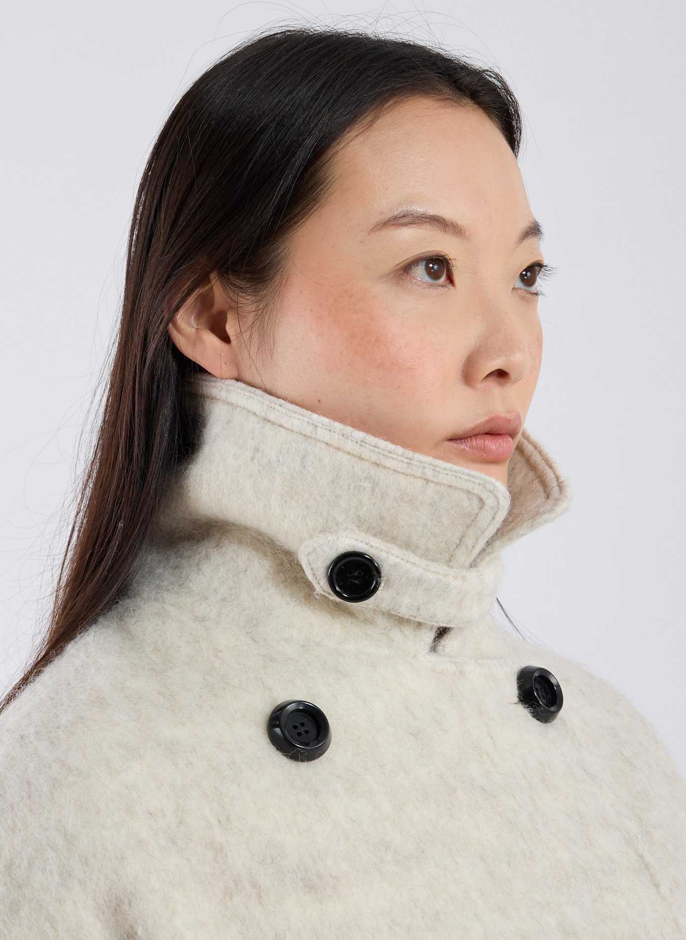 Manteau oversize col classique OOF WEAR Blanc