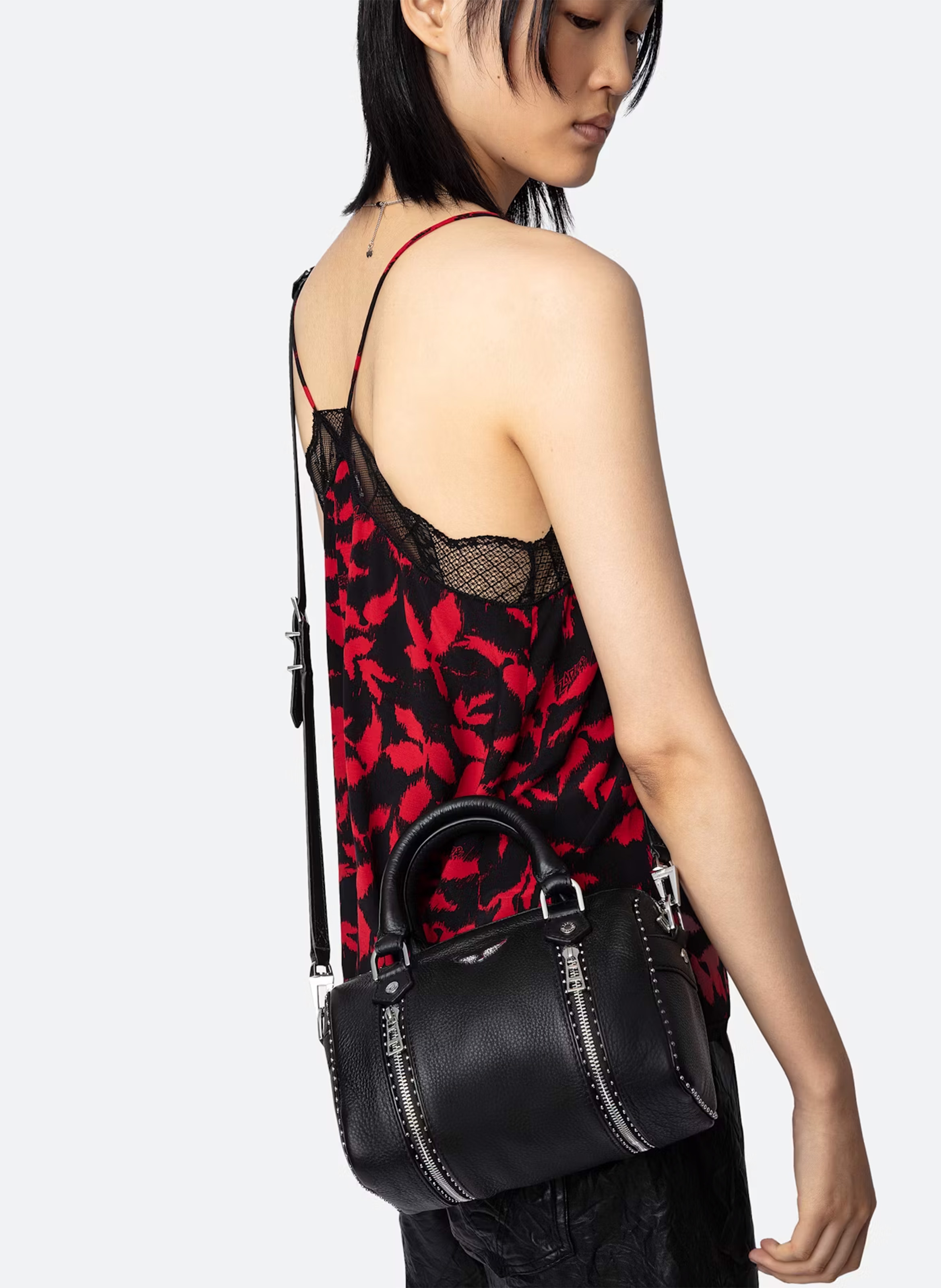 Sac bandoulière en cuir xs sunny ZADIG&VOLTAIRE Noir