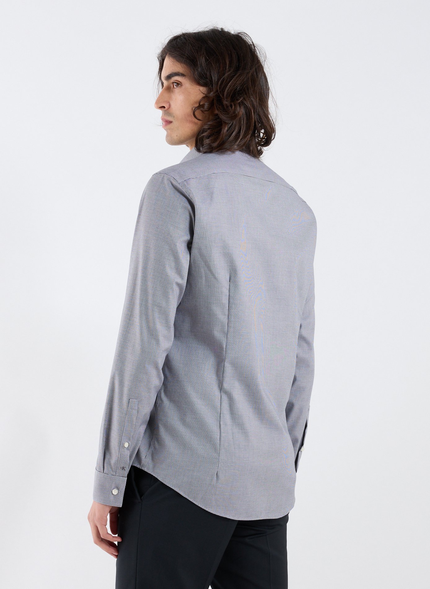 Slim cotton-blend shirt CALVIN KLEIN Black